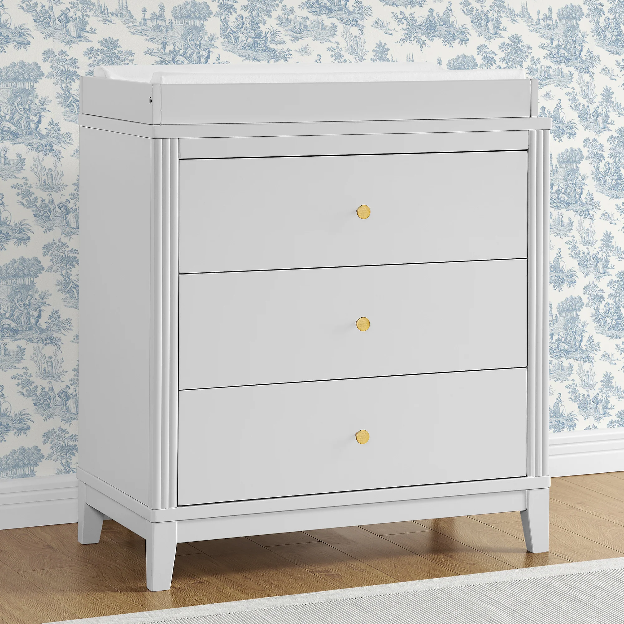 Eloise 3 Drawer Dresser with Changing Top and Interlocking Drawers - Image 30