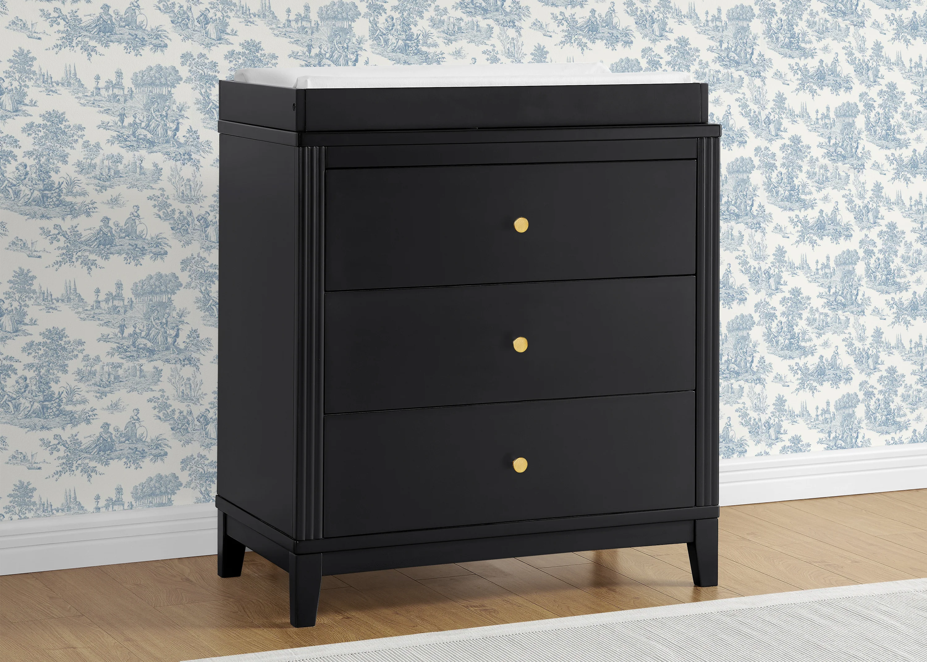Eloise 3 Drawer Dresser with Changing Top and Interlocking Drawers - Image 43