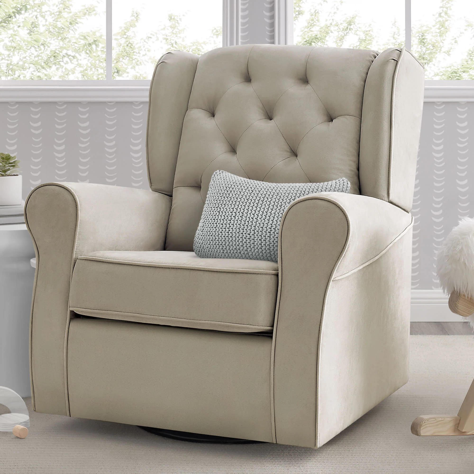 Emerson Nursery Glider Swivel Rocker Chair - Image 10