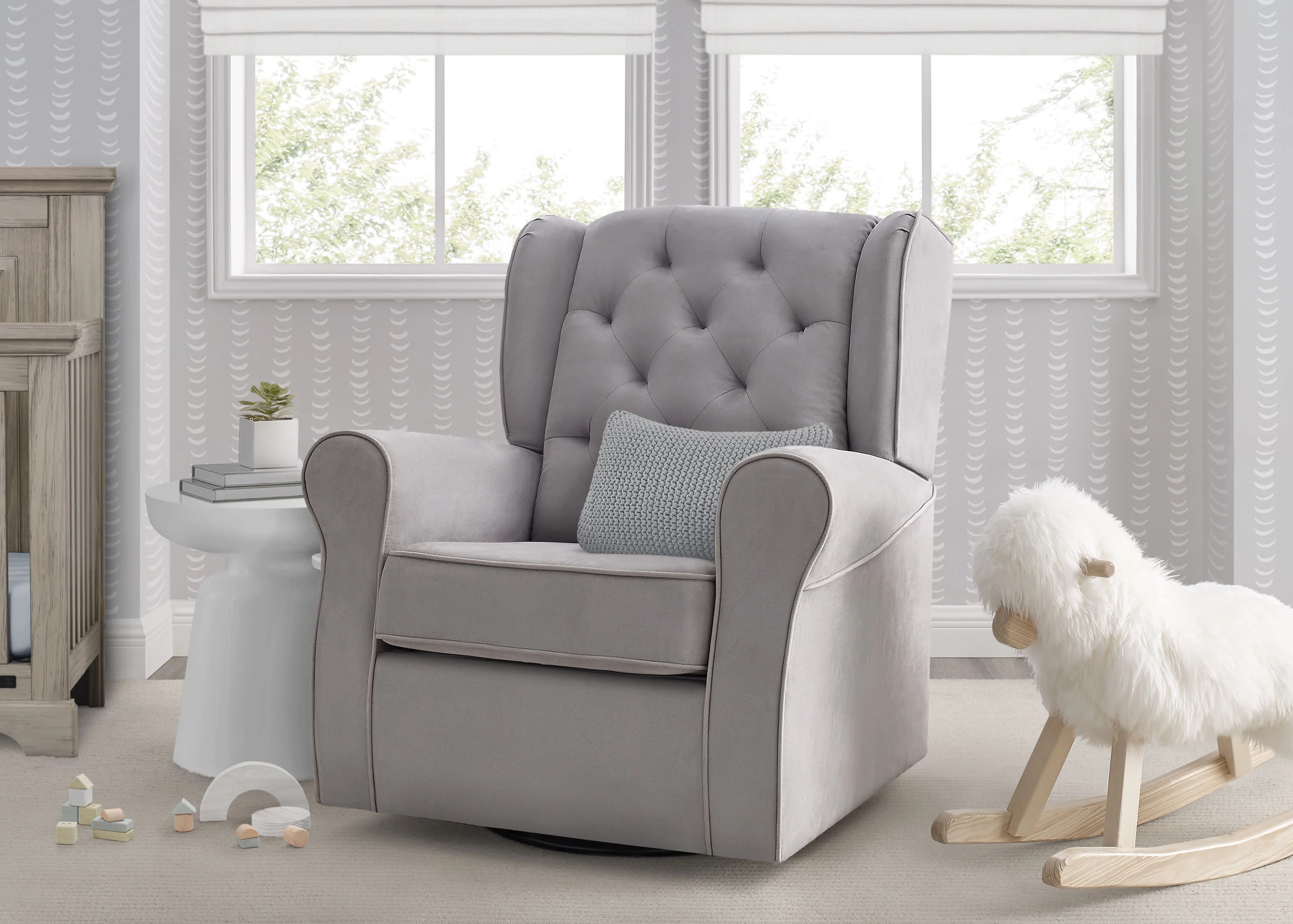Emerson Nursery Glider Swivel Rocker Chair - Image 11