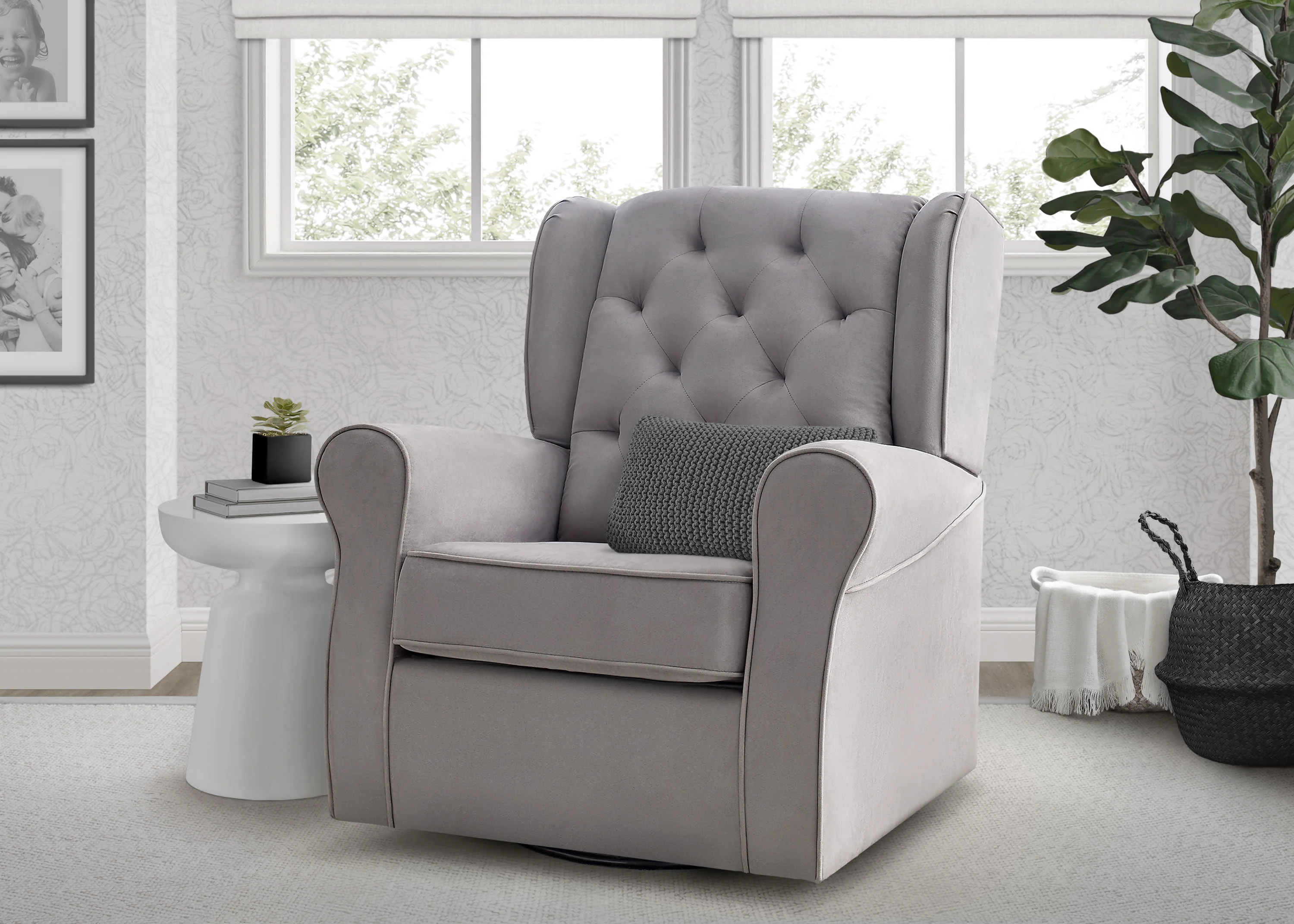 Emerson Nursery Glider Swivel Rocker Chair - Image 12