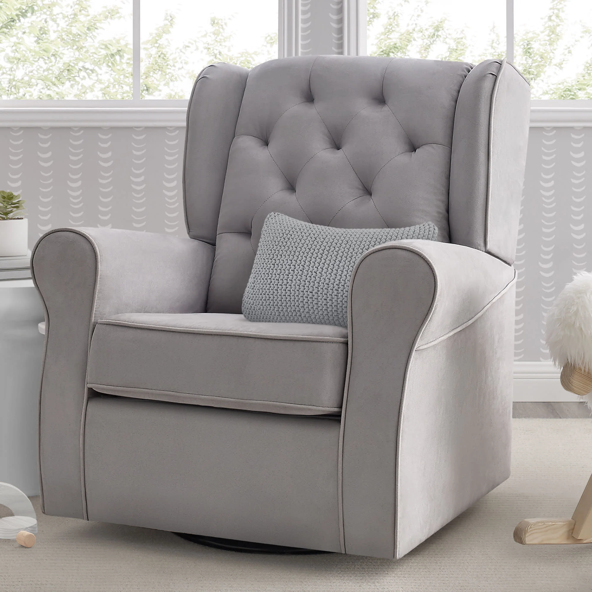 Emerson Nursery Glider Swivel Rocker Chair - Image 15