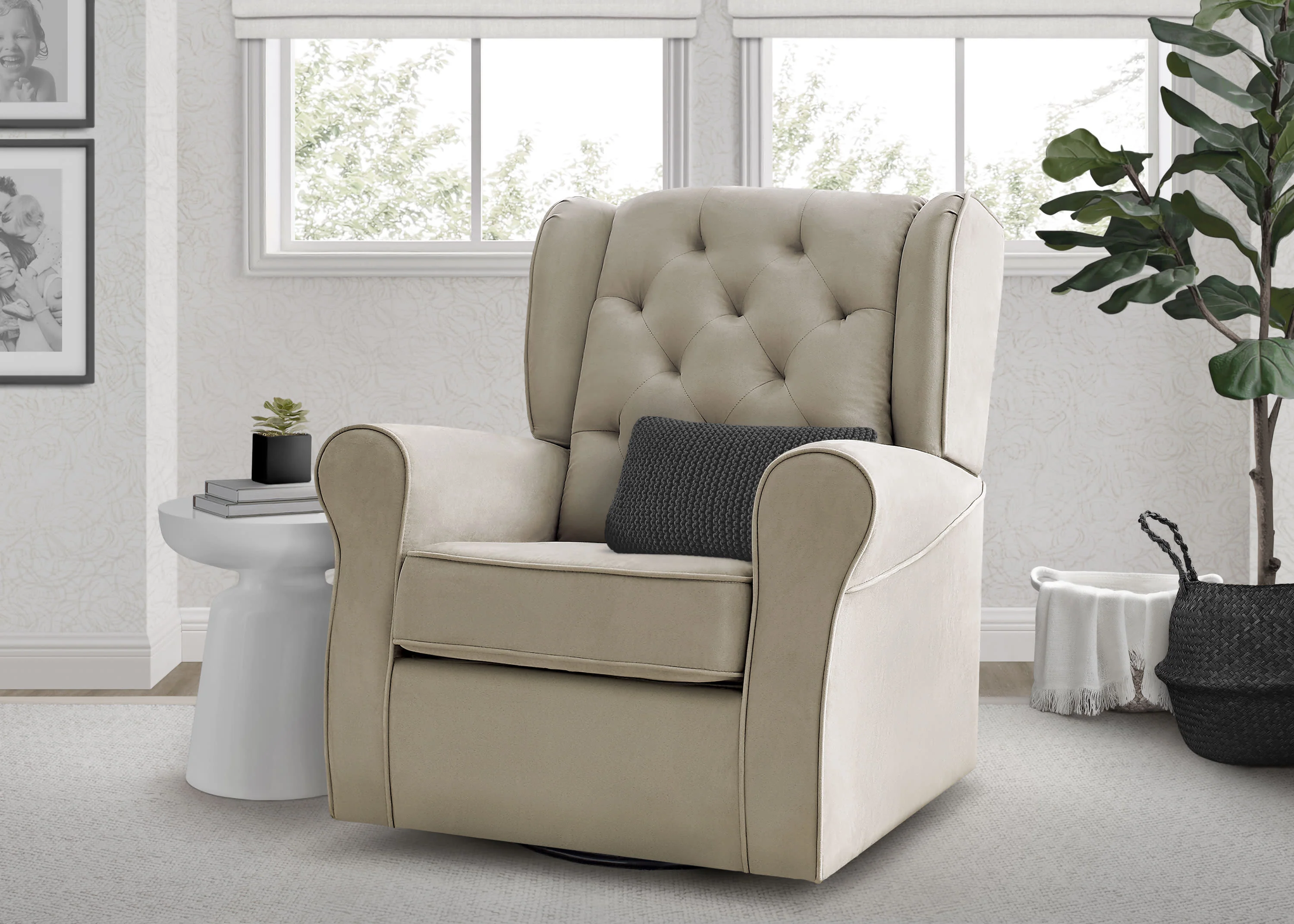 Emerson Nursery Glider Swivel Rocker Chair - Image 7