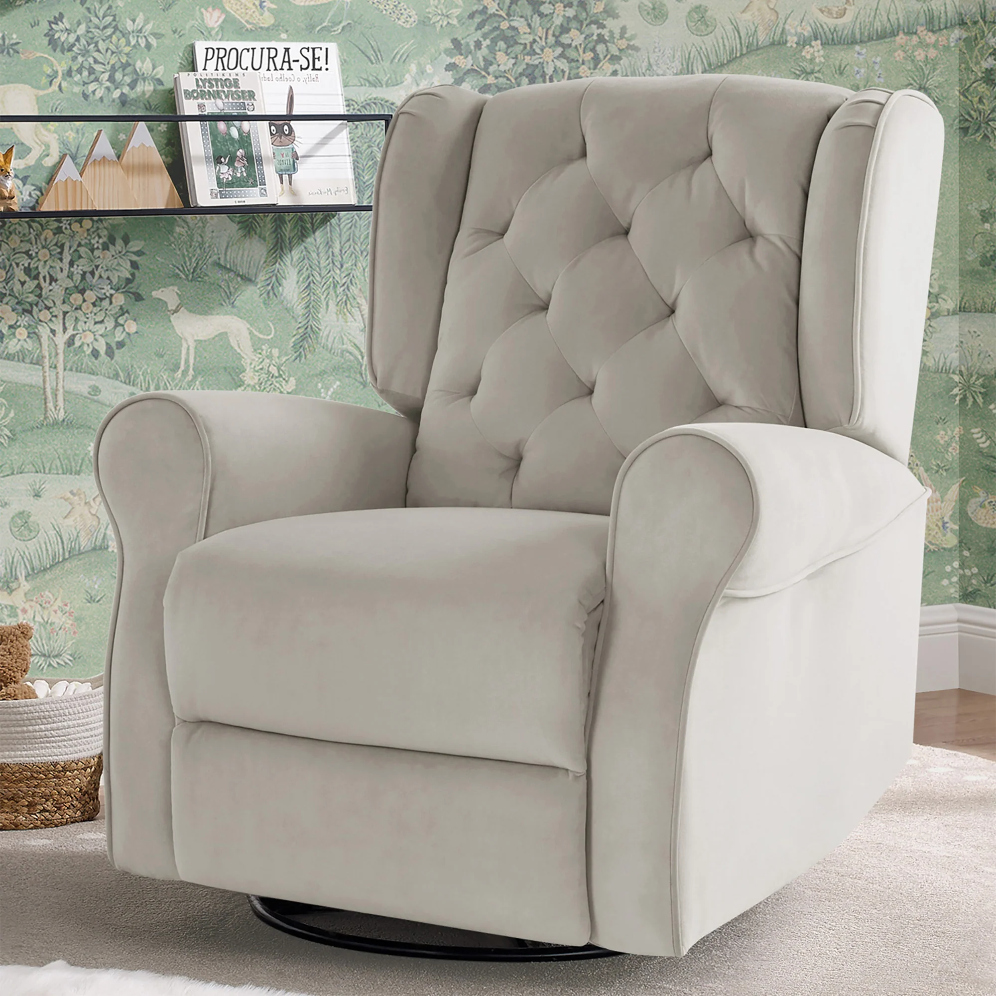 Emmie Electronic Power Recliner and Swivel Glider with USB Port in LiveSmart Performance Fabric - Image 10