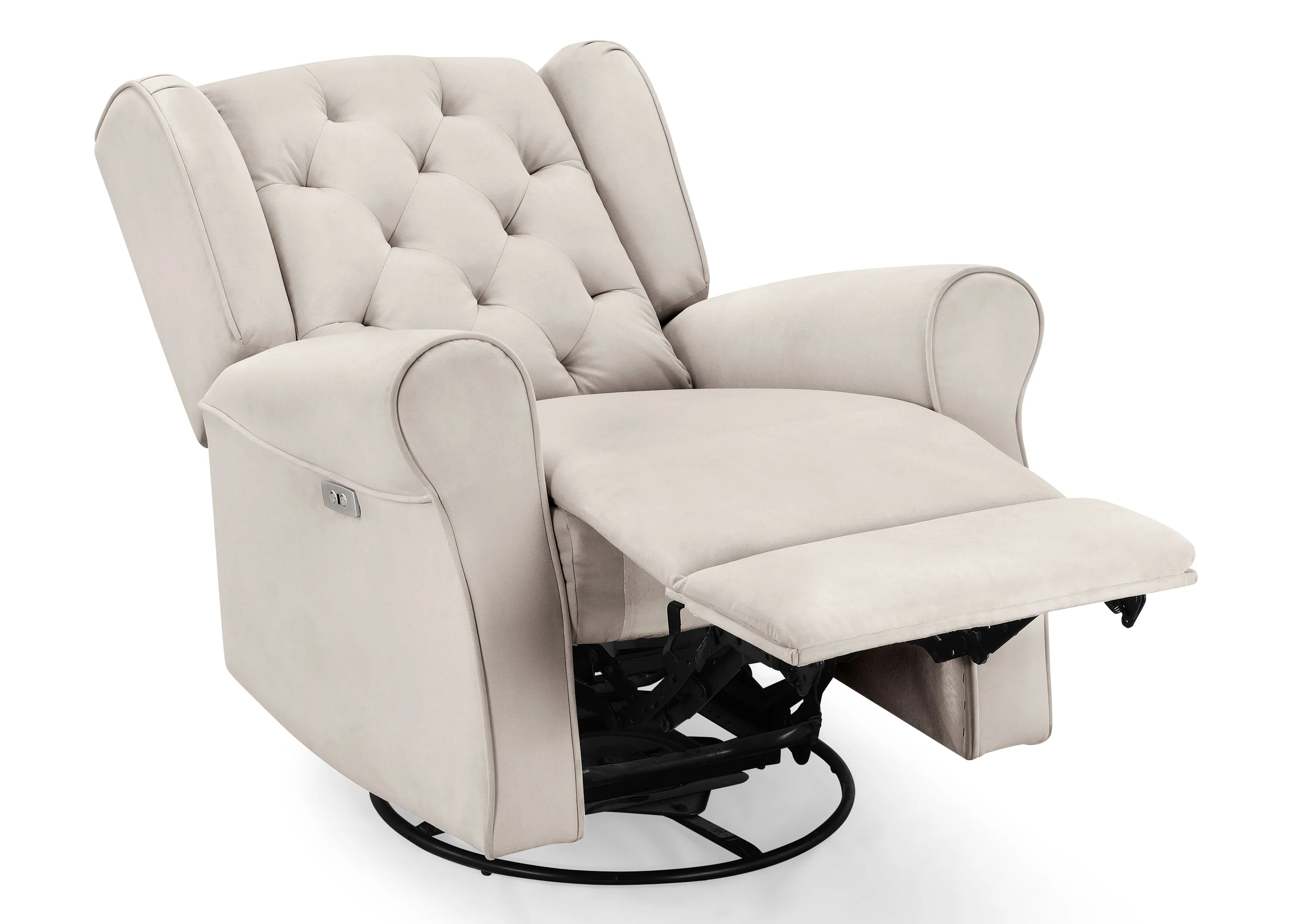 Emmie Electronic Power Recliner and Swivel Glider with USB Port in LiveSmart Performance Fabric - Image 19