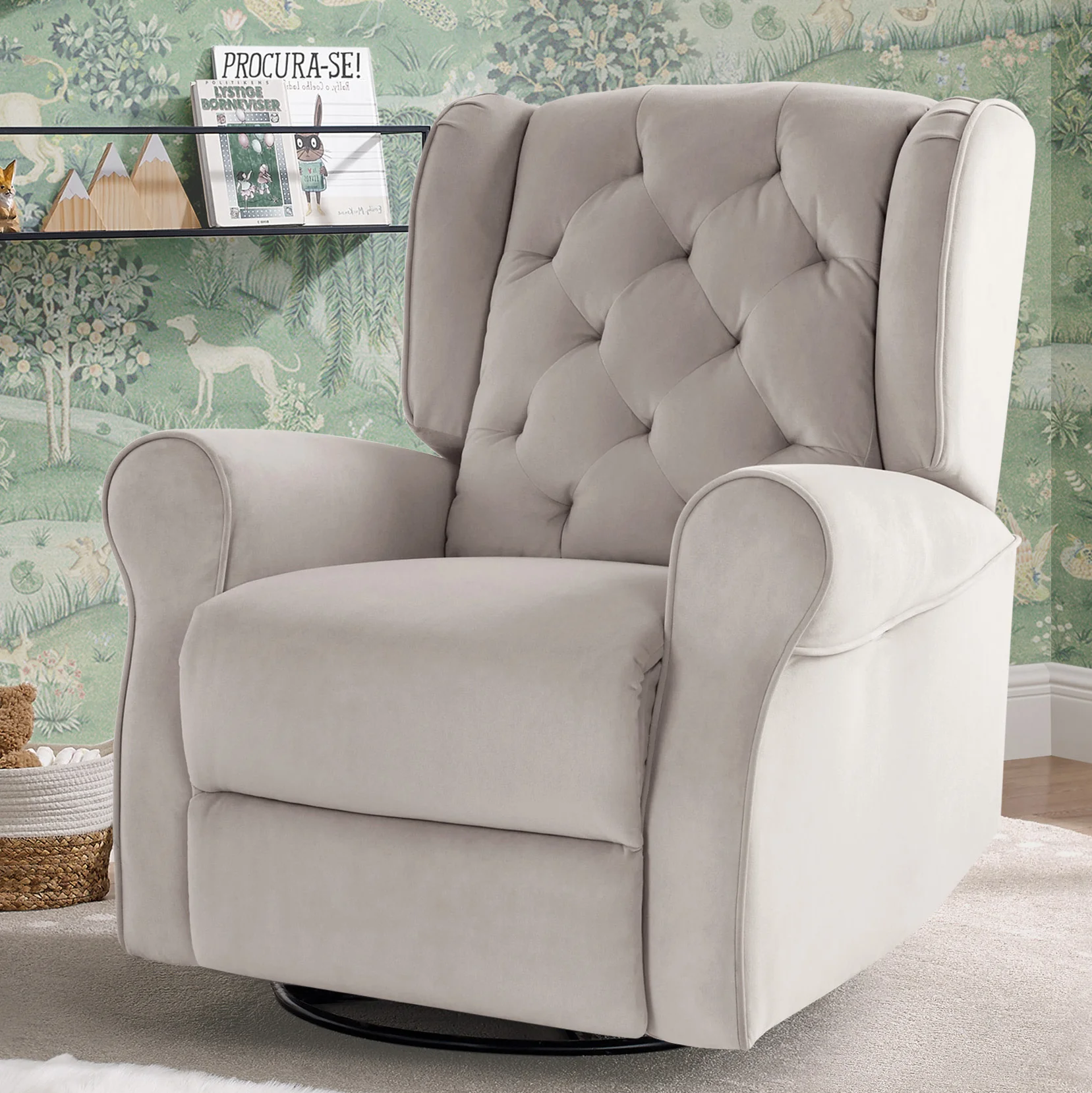 Emmie Electronic Power Recliner and Swivel Glider with USB Port in LiveSmart Performance Fabric - Image 20