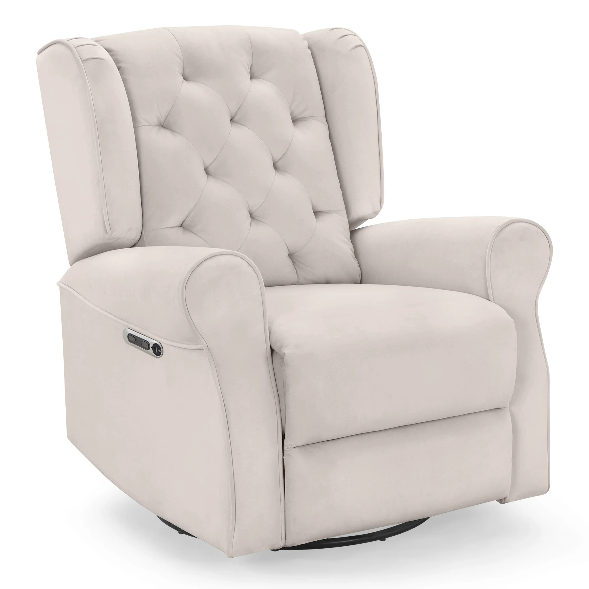Emmie Electronic Power Recliner and Swivel Glider with USB Port in LiveSmart Performance Fabric - Image 23