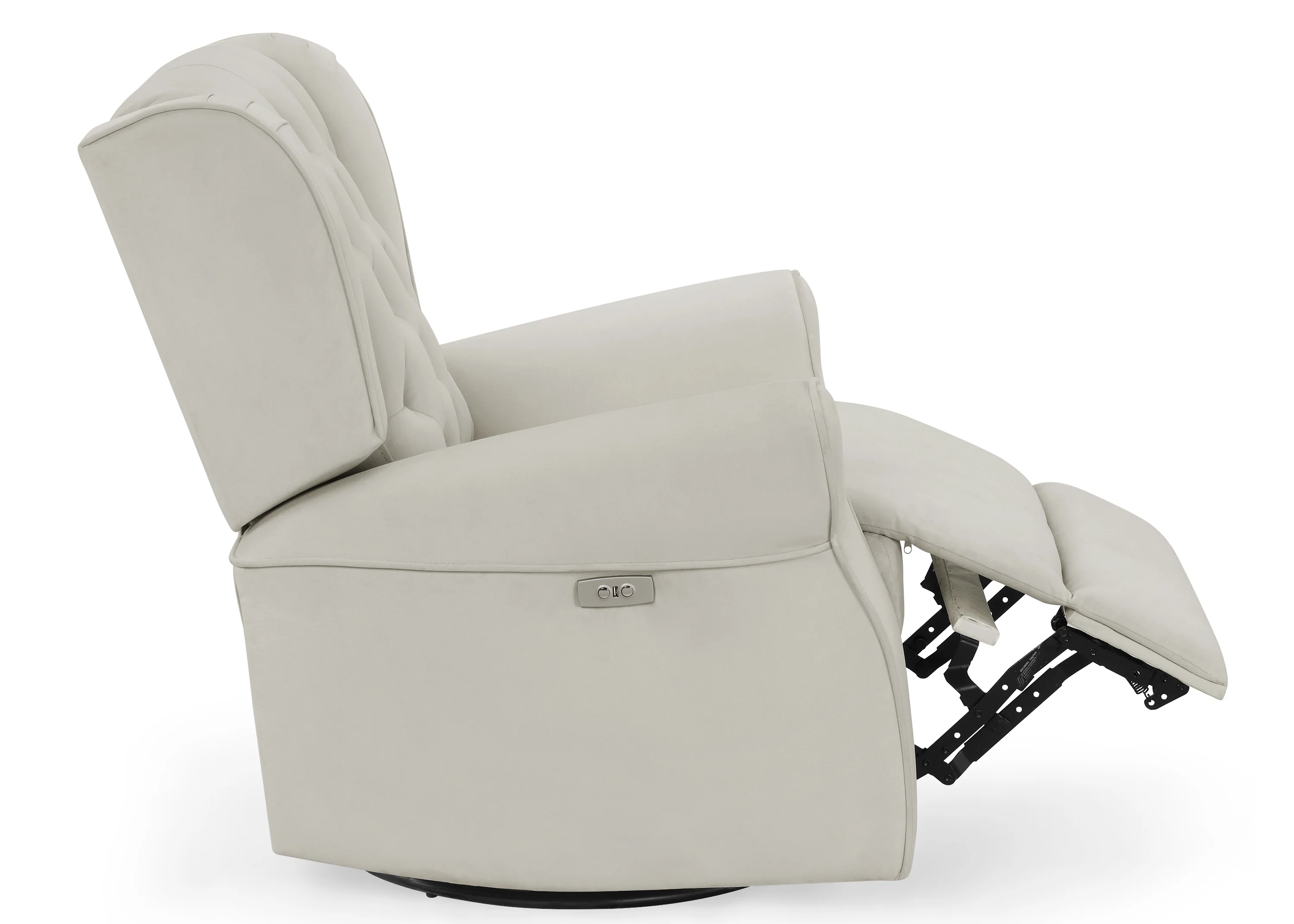 Emmie Electronic Power Recliner and Swivel Glider with USB Port in LiveSmart Performance Fabric - Image 8