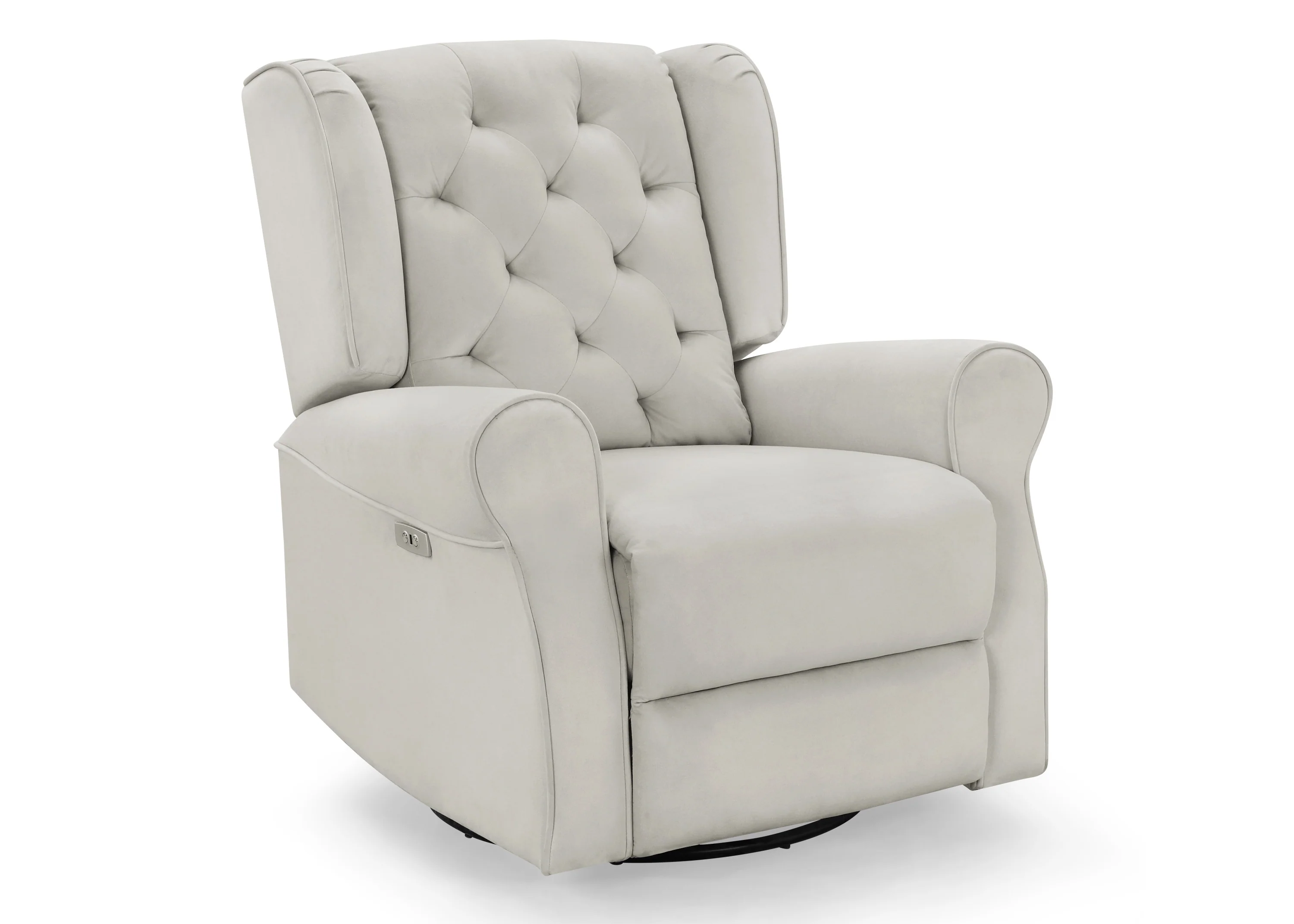 Emmie Electronic Power Recliner and Swivel Glider with USB Port in LiveSmart Performance Fabric - Image 9