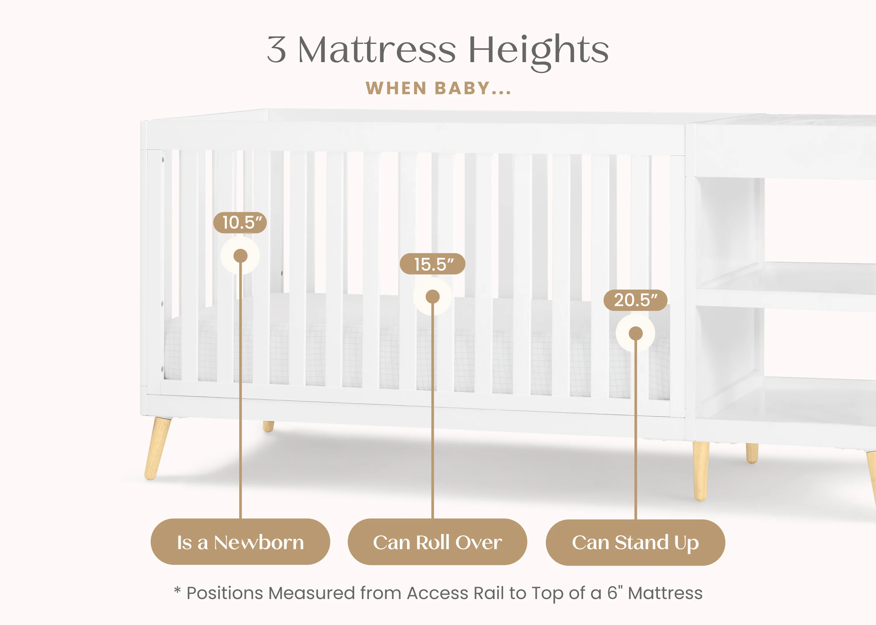 Essex 4-in-1 Convertible Crib and Changer - Image 4
