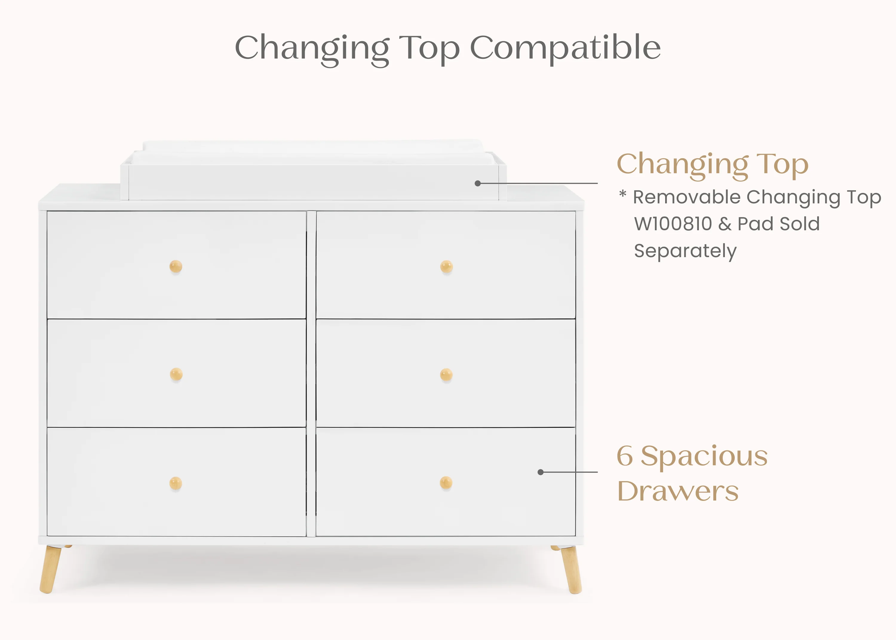 Essex 6 Drawer Dresser with Interlocking Drawers - Image 3