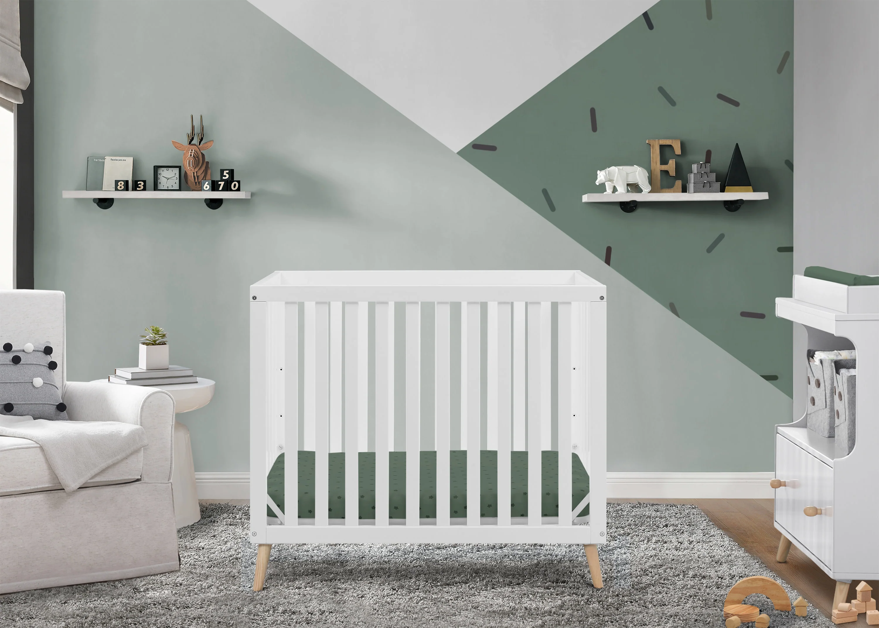 Essex Convertible Mini Baby Crib with 2.75-Inch Mattress, Greenguard Gold Certified - Image 16