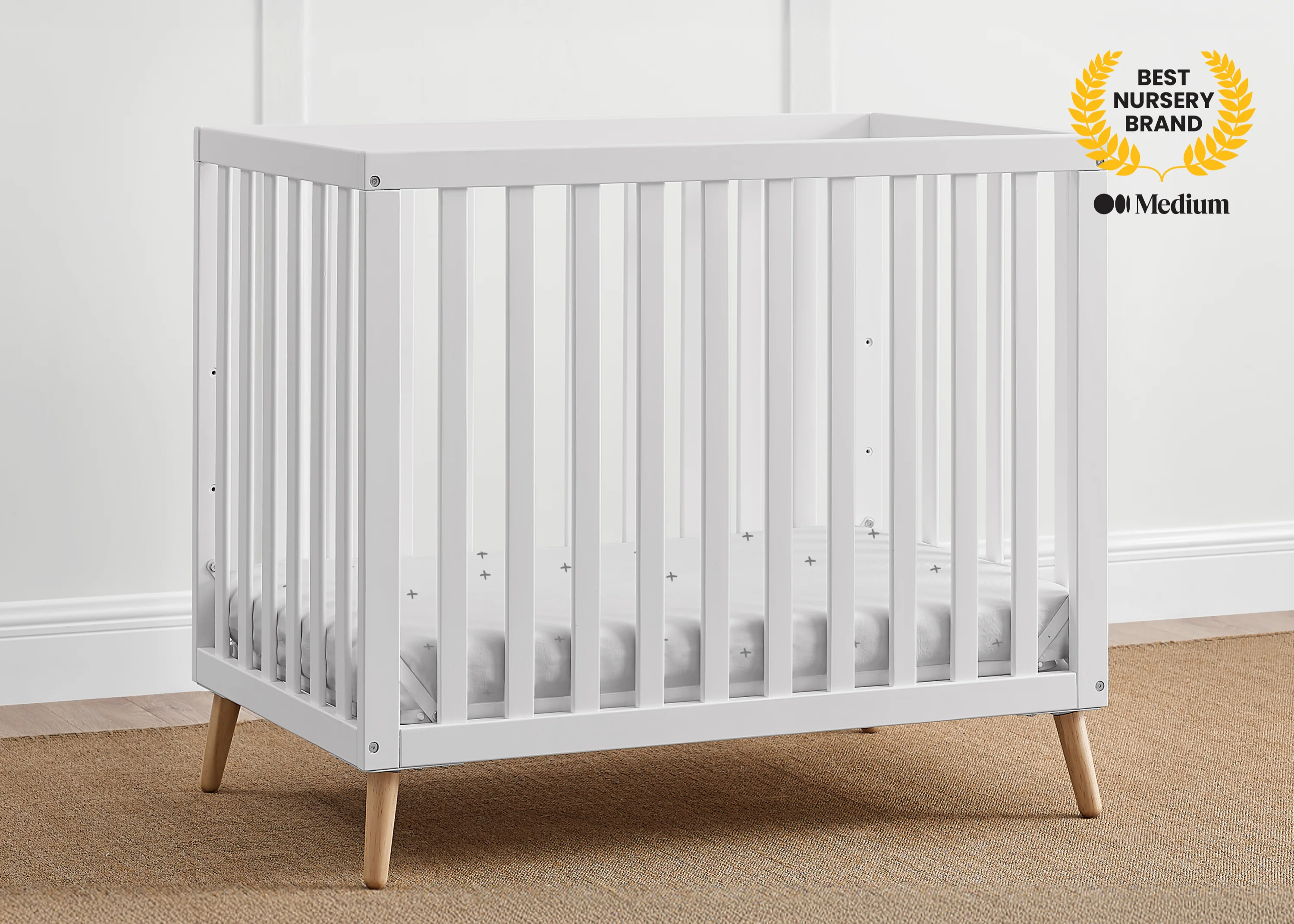 Essex Convertible Mini Baby Crib with 2.75-Inch Mattress, Greenguard Gold Certified - Image 17