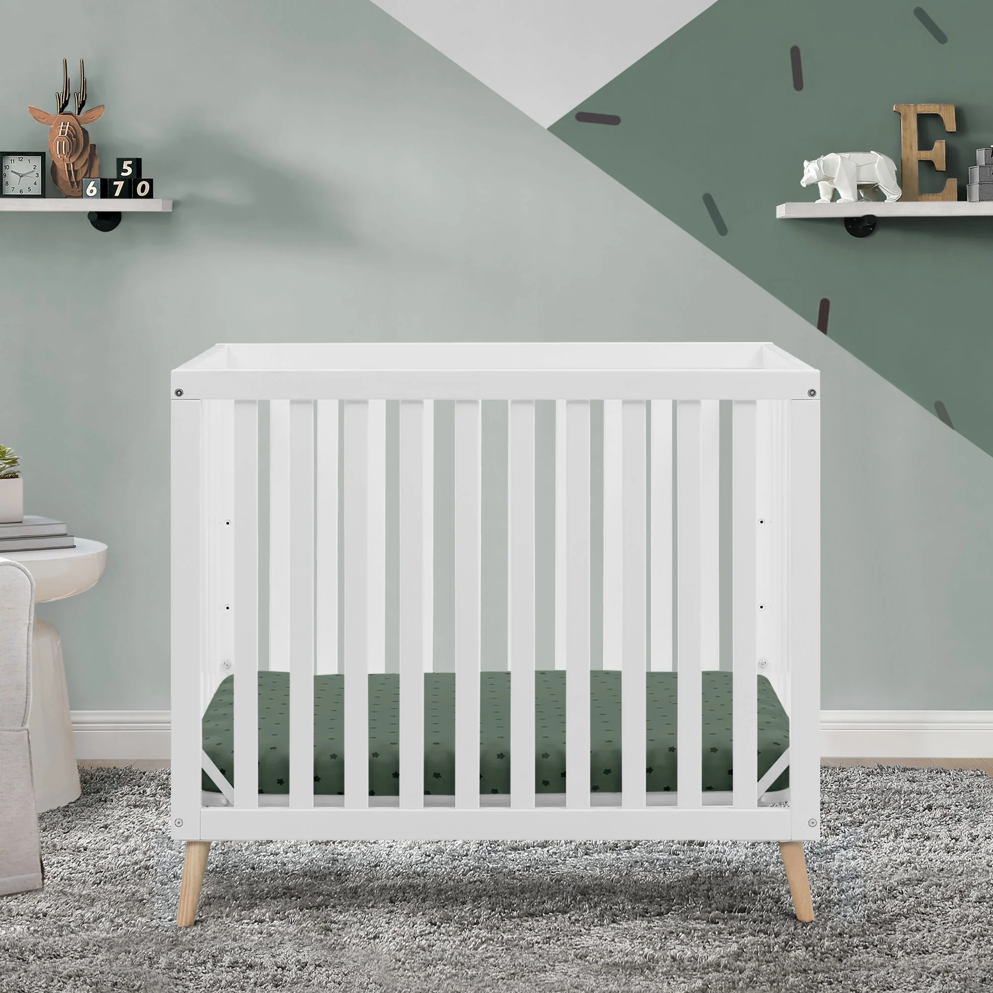 Essex Convertible Mini Baby Crib with 2.75-Inch Mattress, Greenguard Gold Certified - Image 28