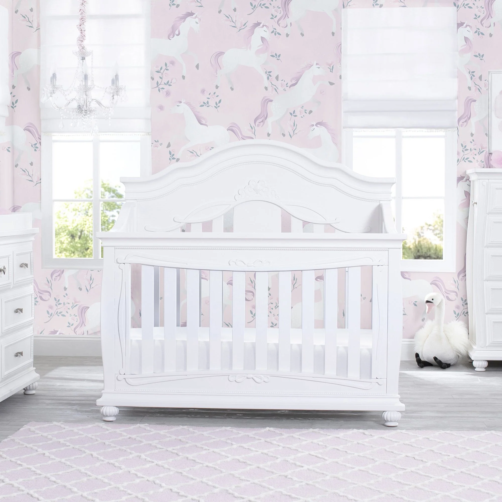 Fairytale 5-in-1 Convertible Crib with Conversion Rails - Image 12