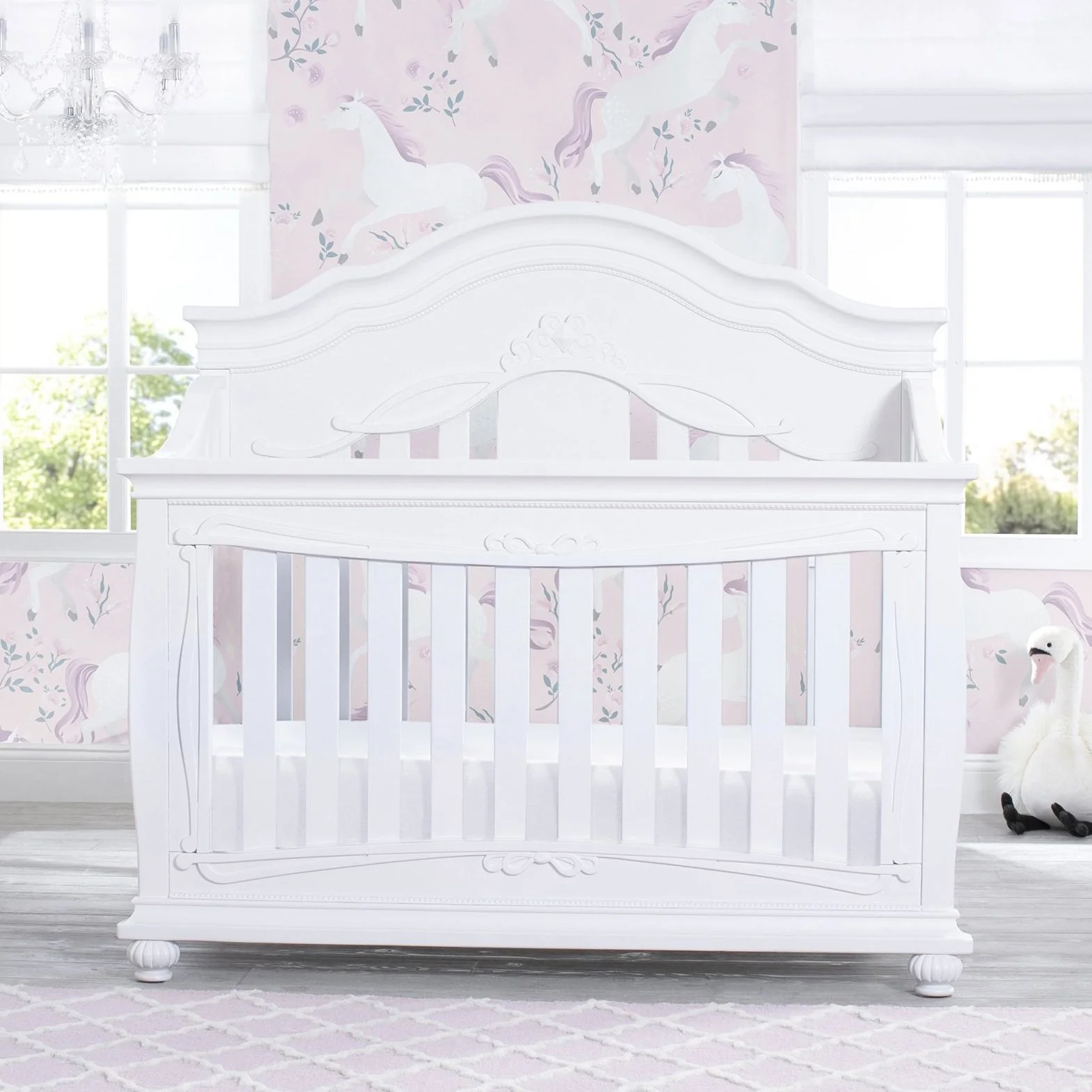 Fairytale 5-in-1 Convertible Crib with Conversion Rails - Image 14