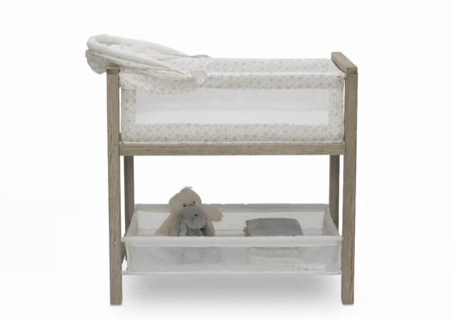 Farmhouse 2-in-1 Wood Bedside Bassinet Sleeper and Changer - Image 5