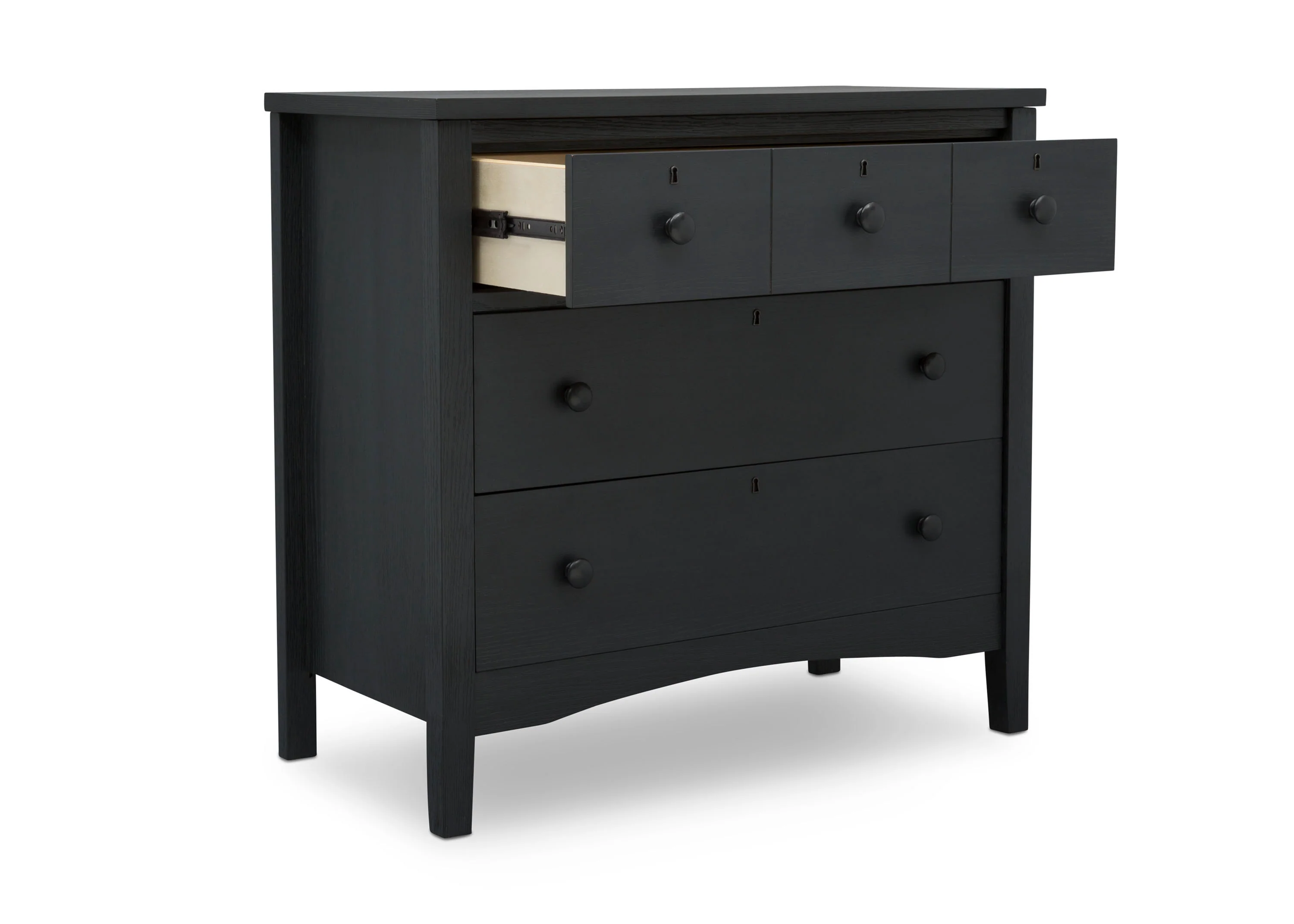 Farmhouse 3 Drawer Dresser with Changing Top and Interlocking Drawers - Image 4
