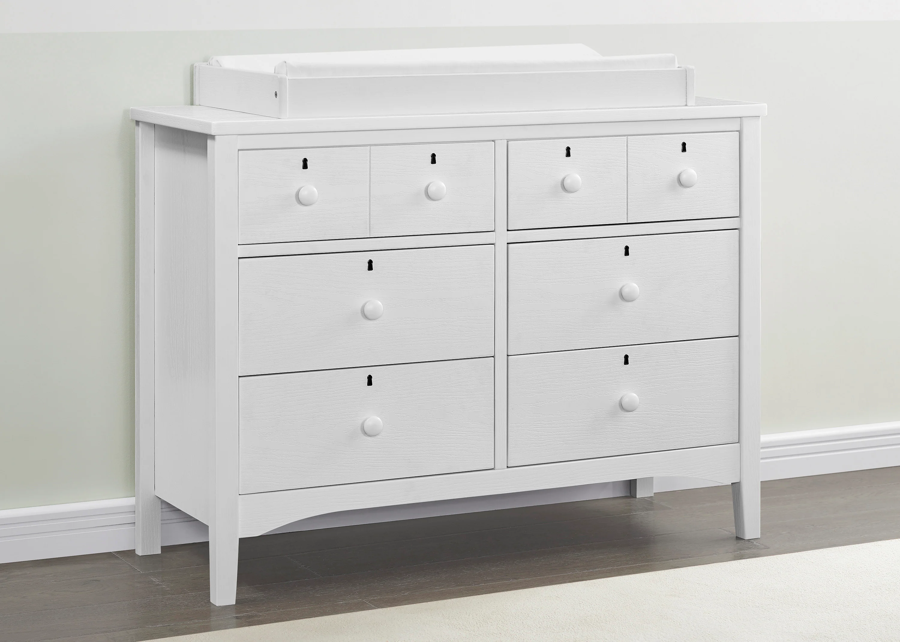 Farmhouse 6 Drawer Dresser with Interlocking Drawers - Image 2