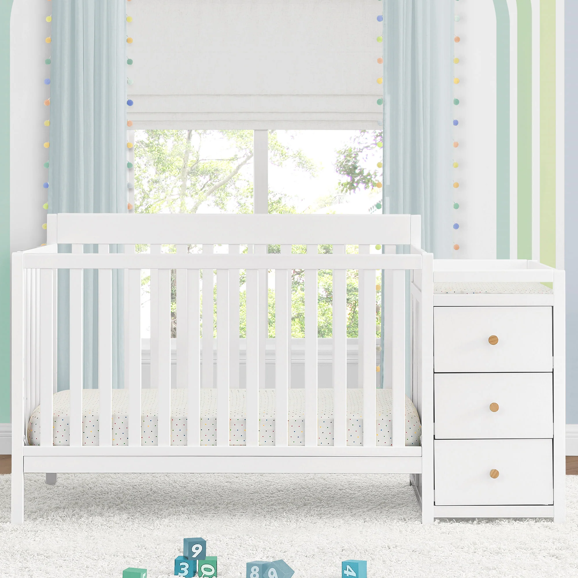 Flynn 5-in-1 Convertible Crib and Changer - Image 10