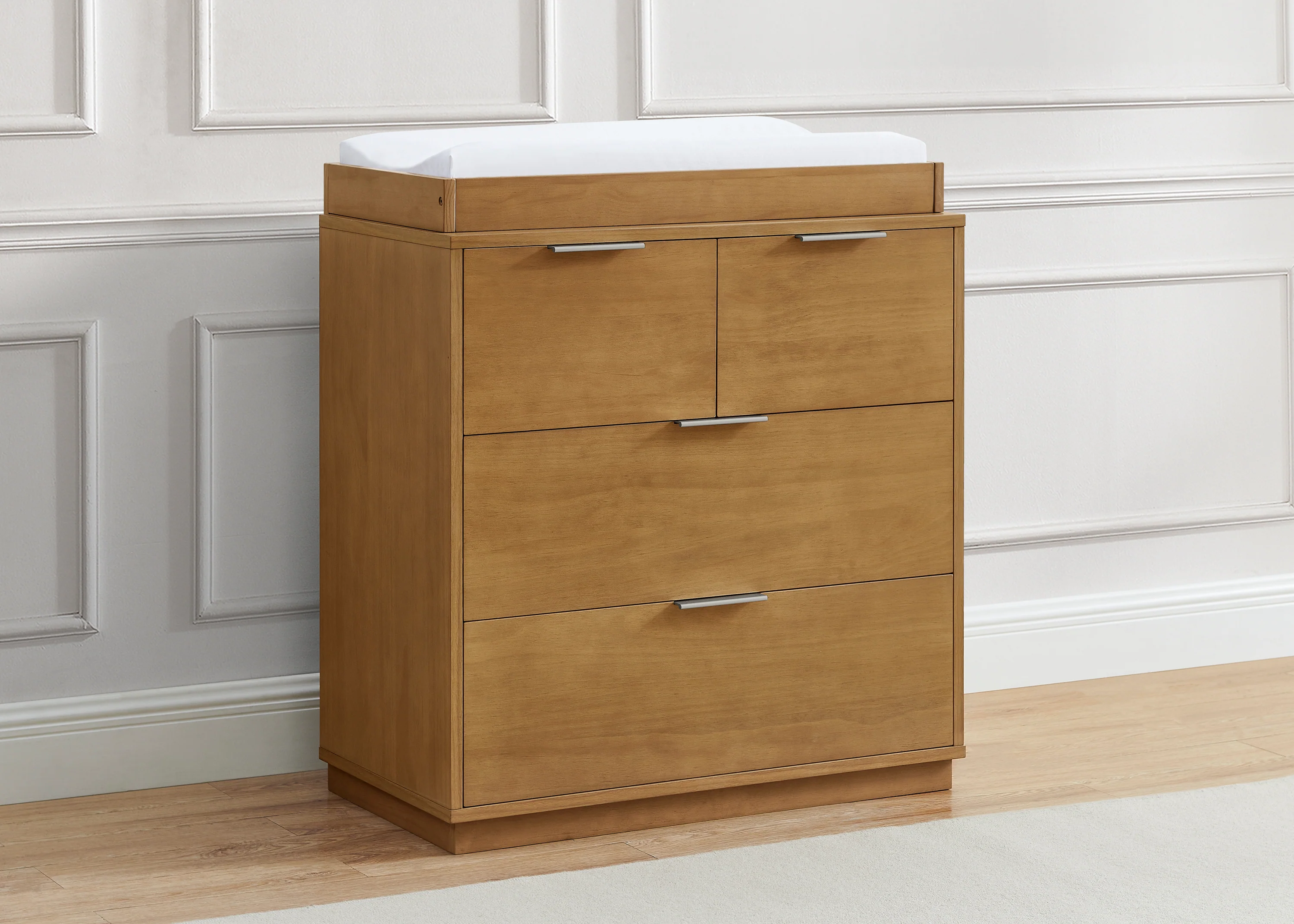 Forever 4 Drawer Dresser with Changing Top and Interlocking Drawers - Naturals Collection