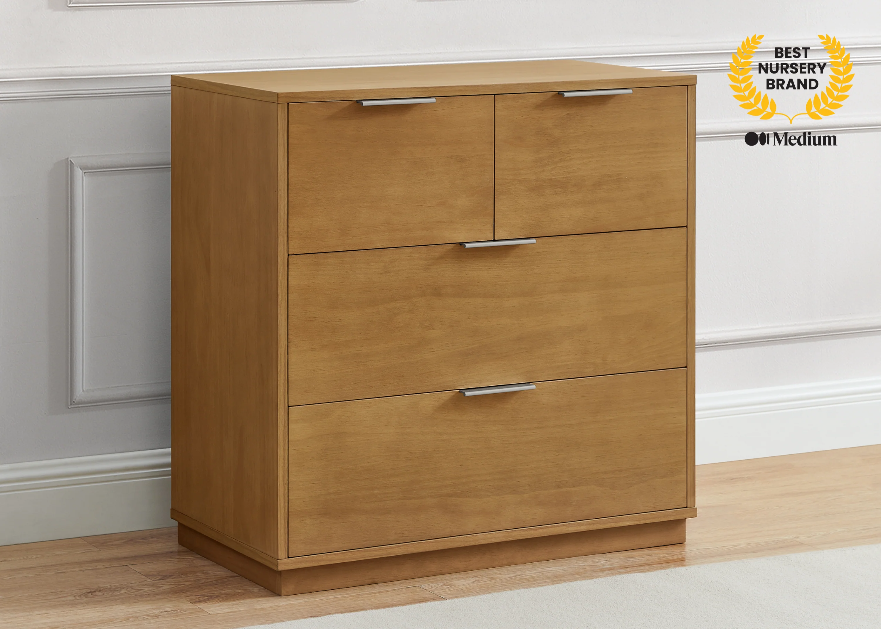 Forever 4 Drawer Dresser with Changing Top and Interlocking Drawers - Naturals Collection - Image 2