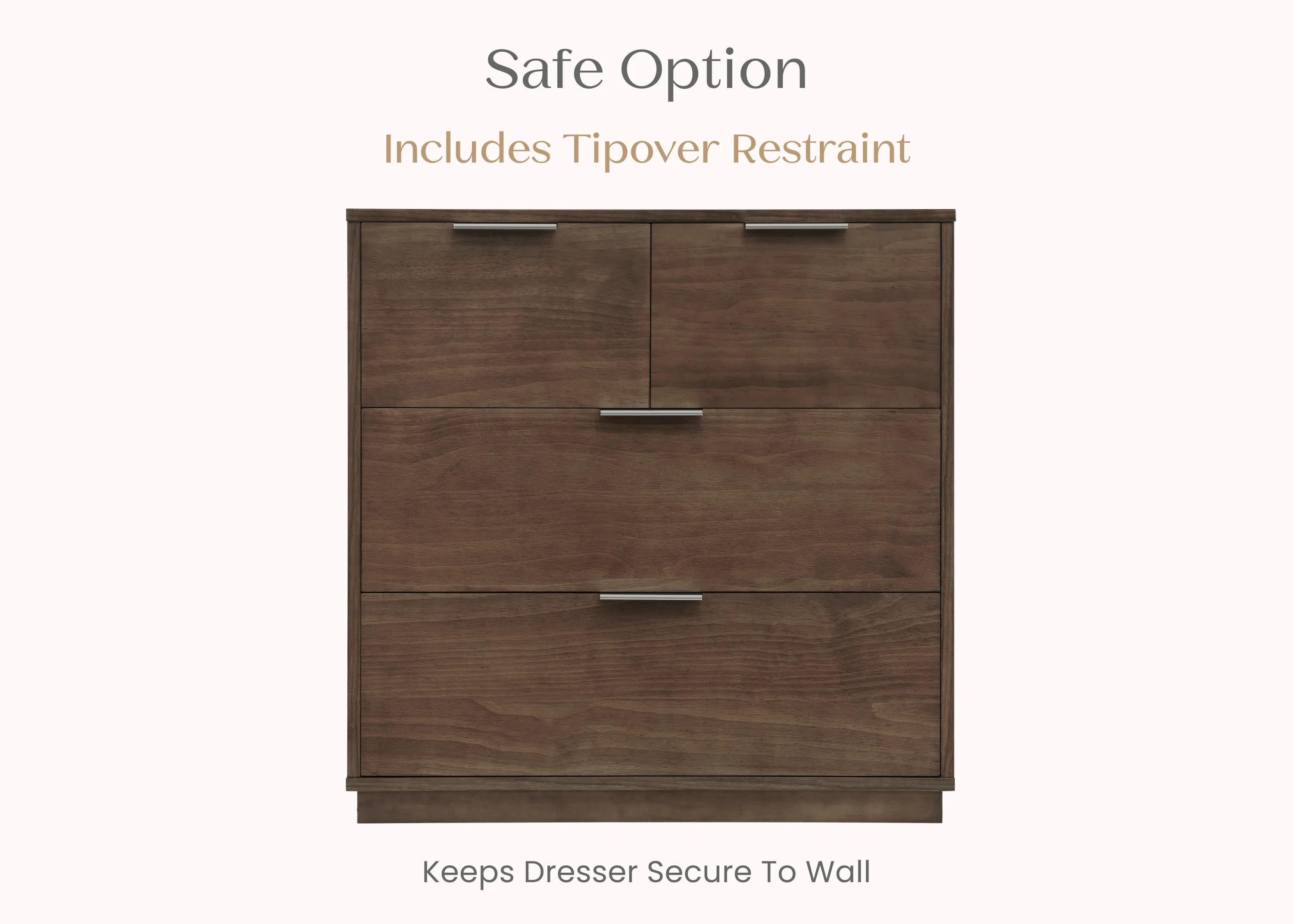 Forever 4 Drawer Dresser with Changing Top and Interlocking Drawers - Naturals Collection - Image 24