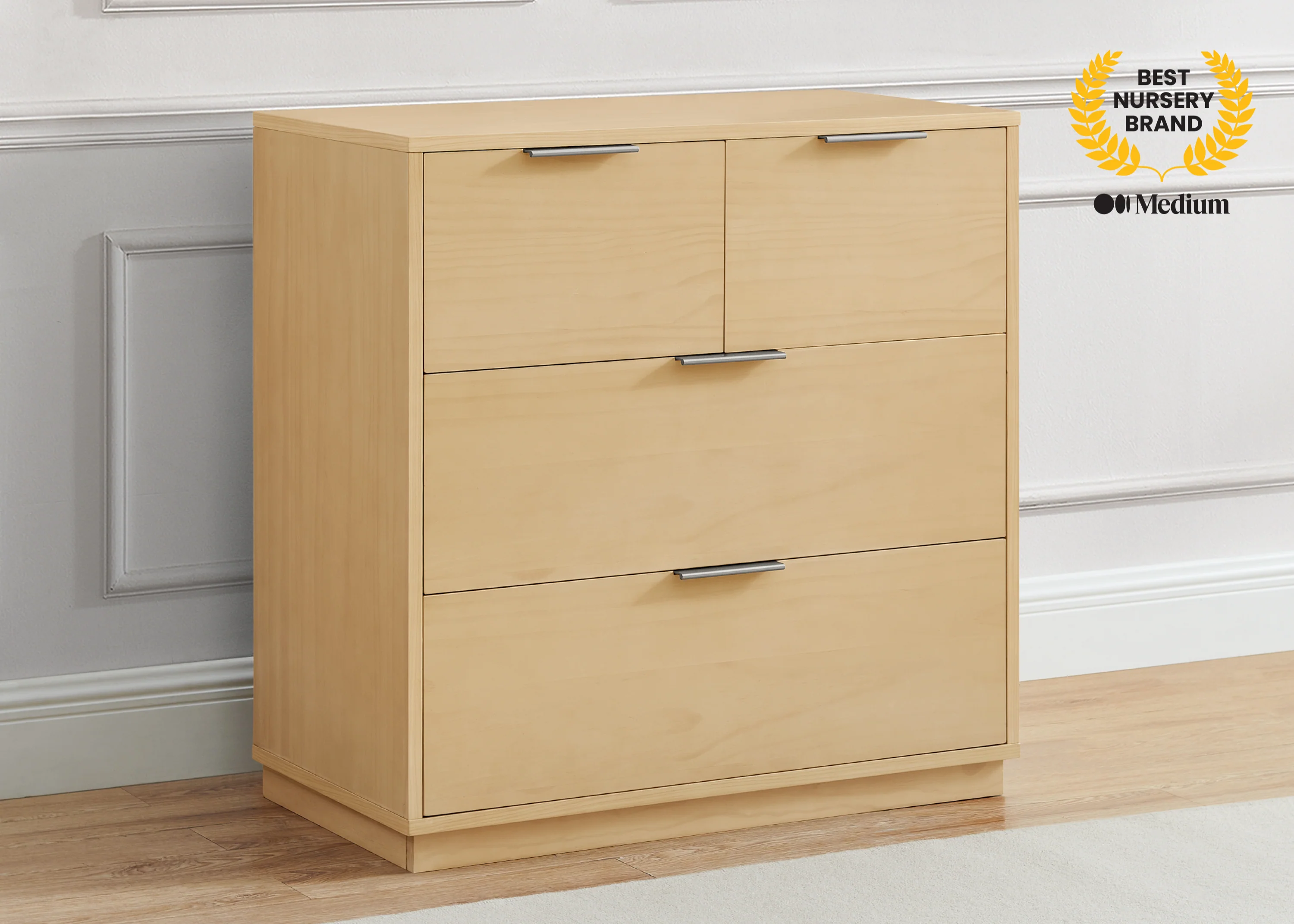 Forever 4 Drawer Dresser with Changing Top and Interlocking Drawers - Naturals Collection - Image 36