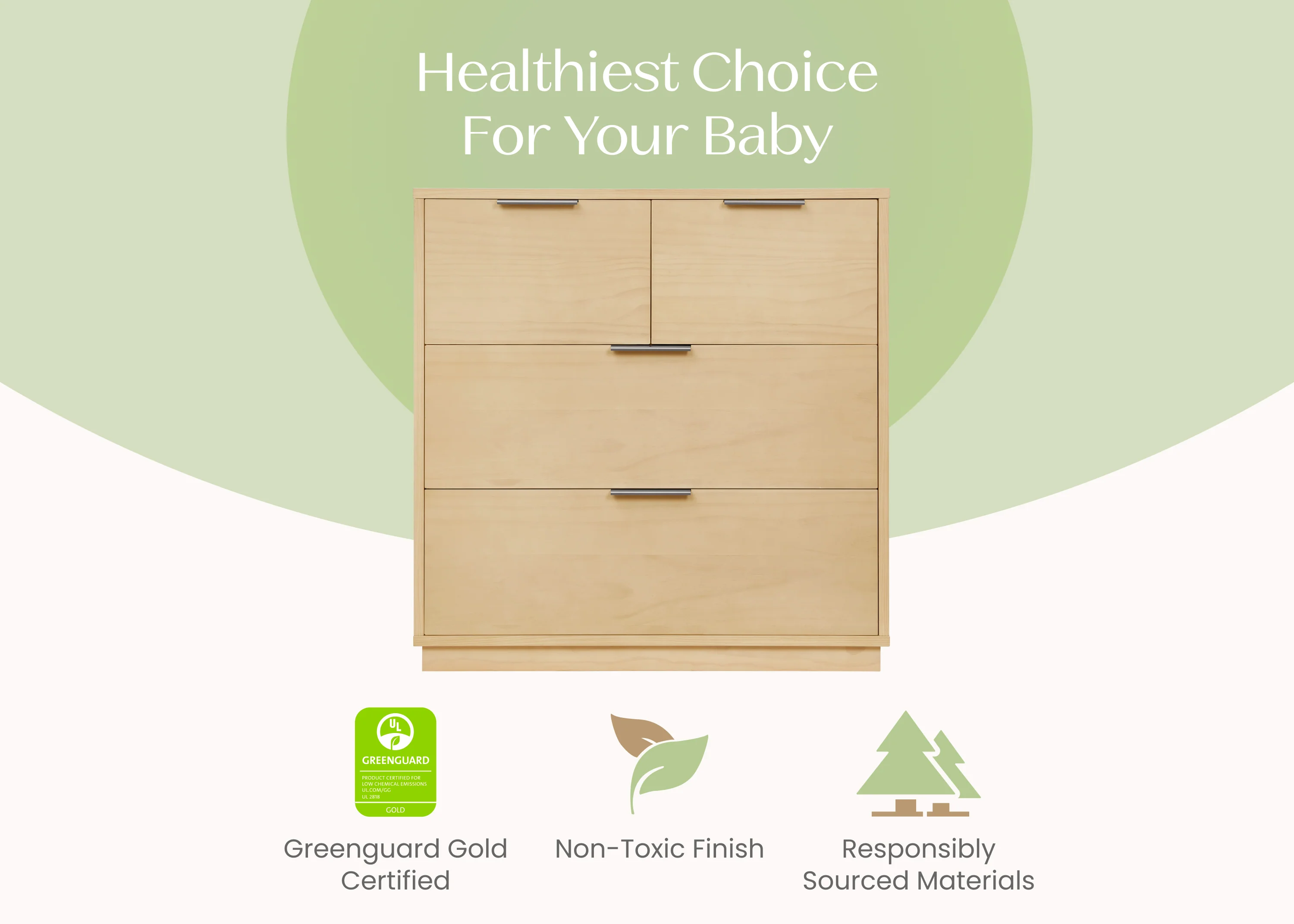 Forever 4 Drawer Dresser with Changing Top and Interlocking Drawers - Naturals Collection - Image 38
