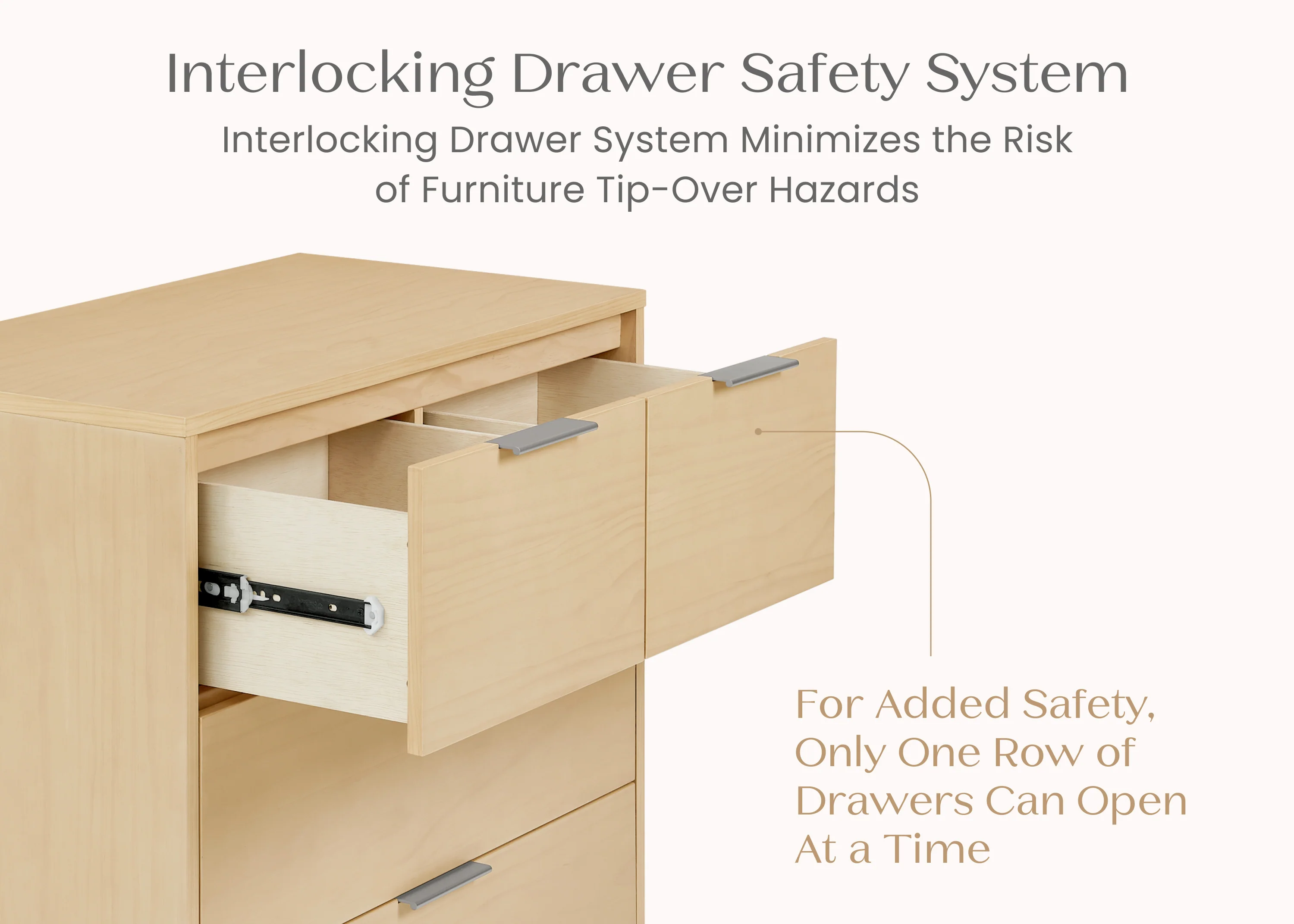 Forever 4 Drawer Dresser with Changing Top and Interlocking Drawers - Naturals Collection - Image 40
