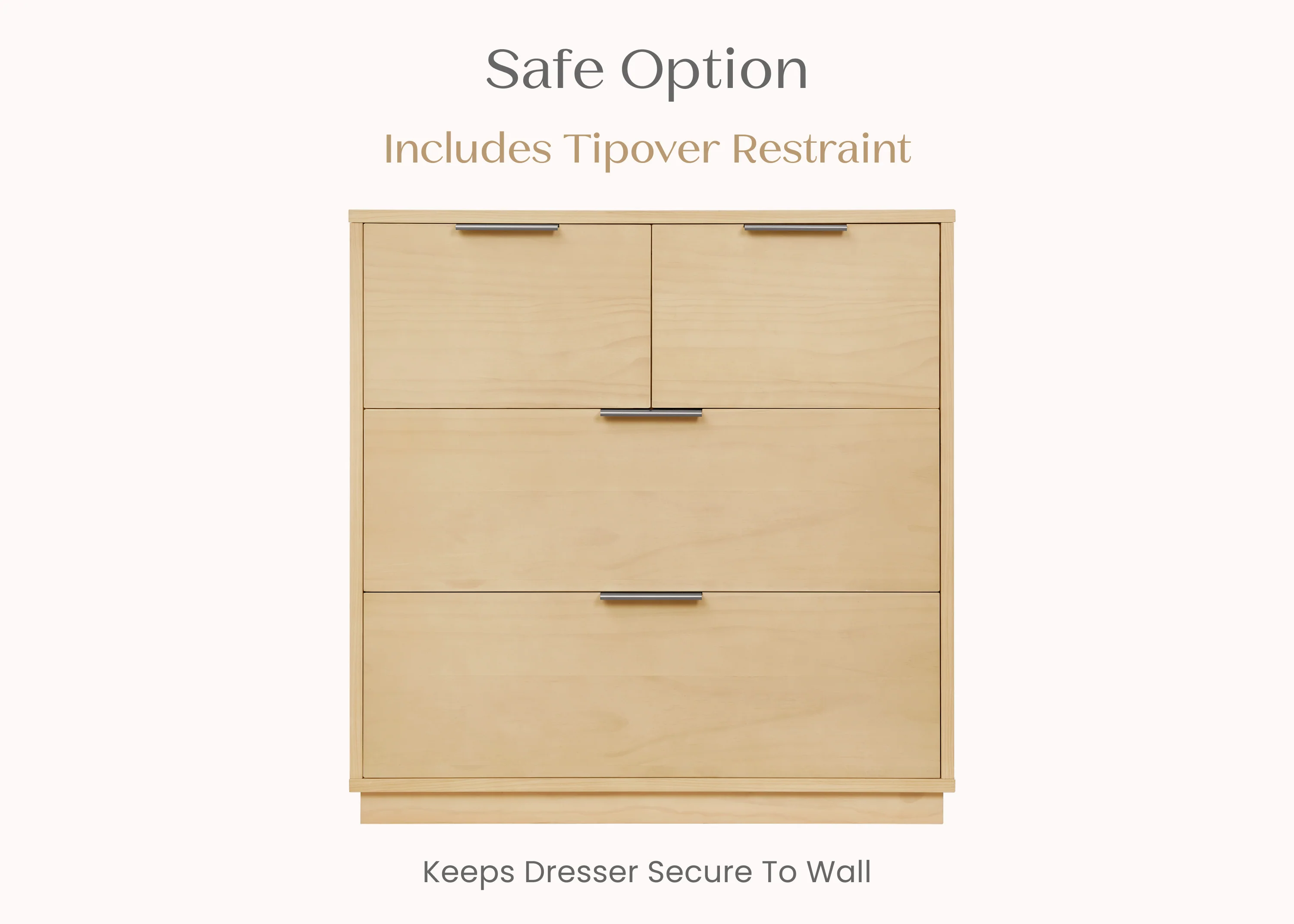 Forever 4 Drawer Dresser with Changing Top and Interlocking Drawers - Naturals Collection - Image 41