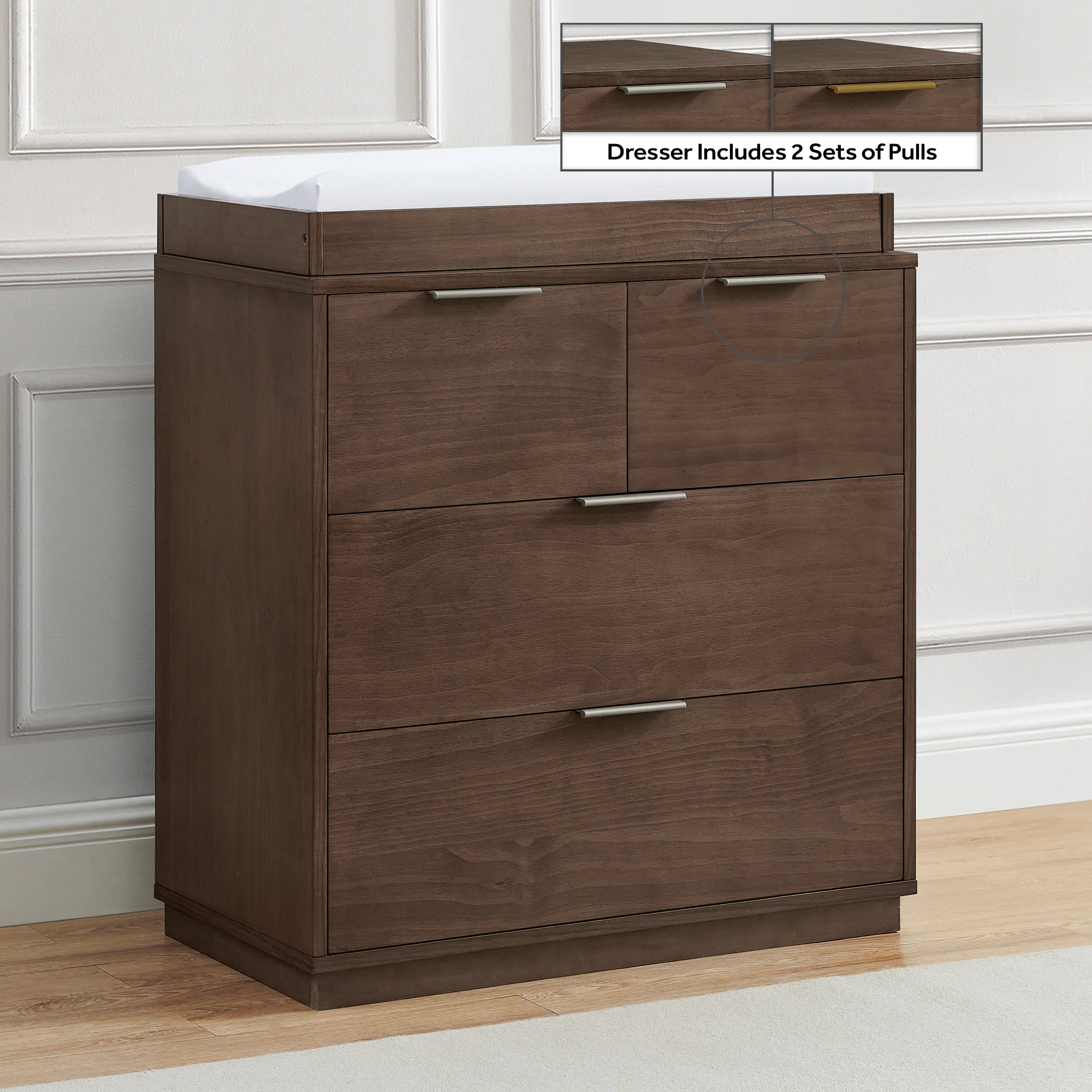 Forever 4 Drawer Dresser with Changing Top and Interlocking Drawers - Naturals Collection - Image 53