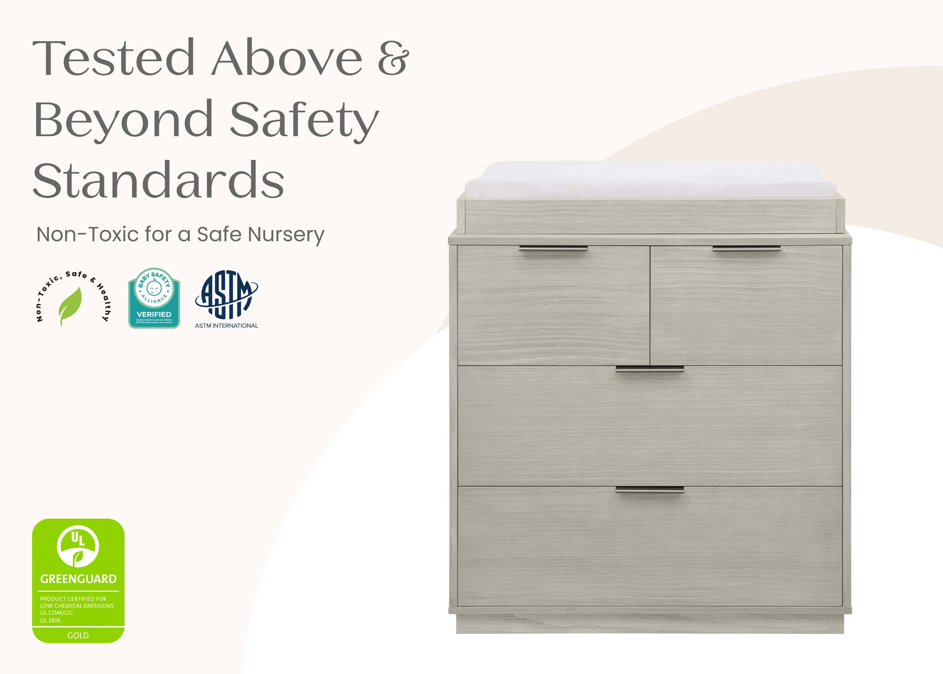 Forever 4 Drawer Dresser with Changing Top and Interlocking Drawers - Naturals Collection - Image 62