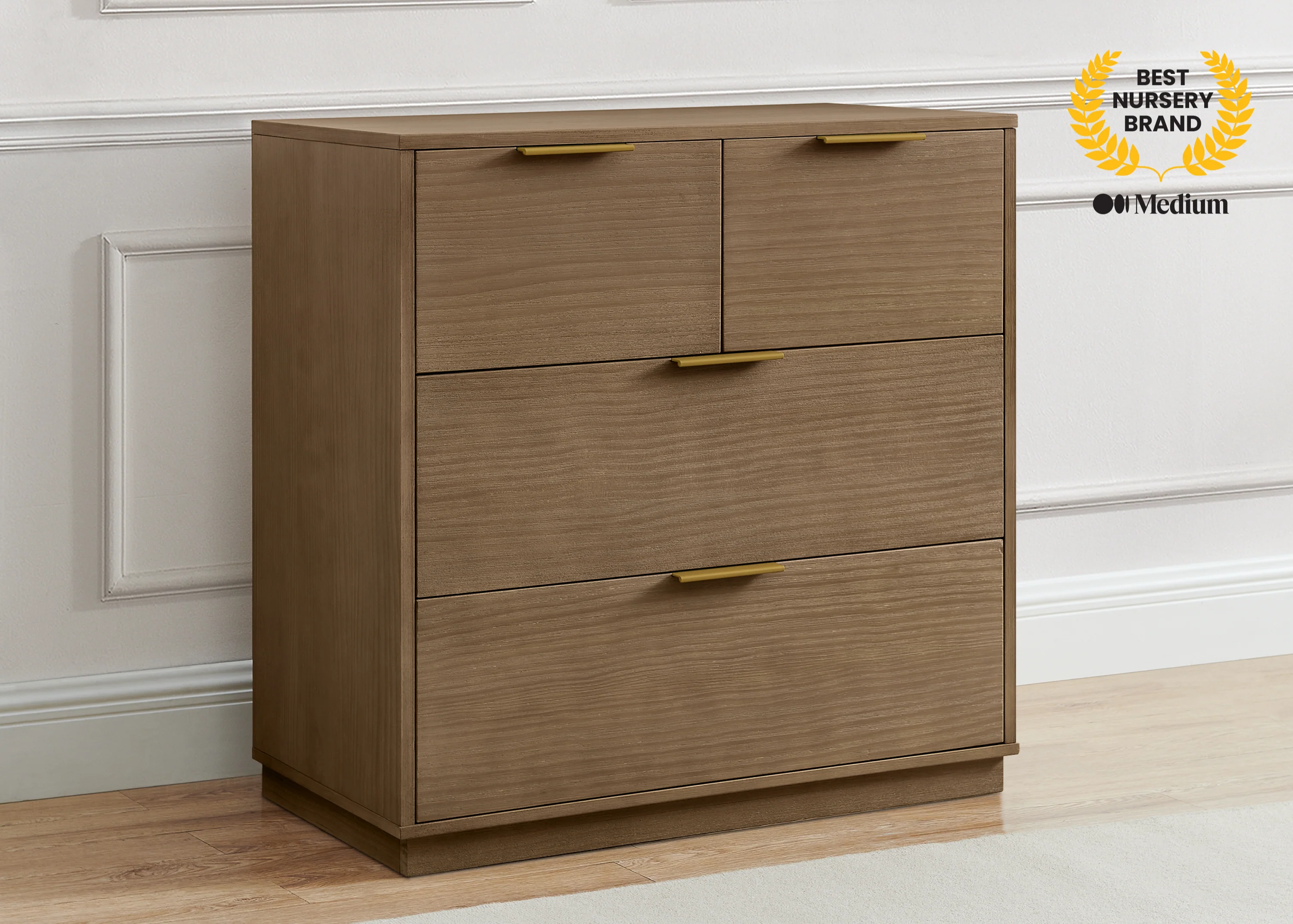 Forever 4 Drawer Dresser with Changing Top and Interlocking Drawers - Naturals Collection - Image 86