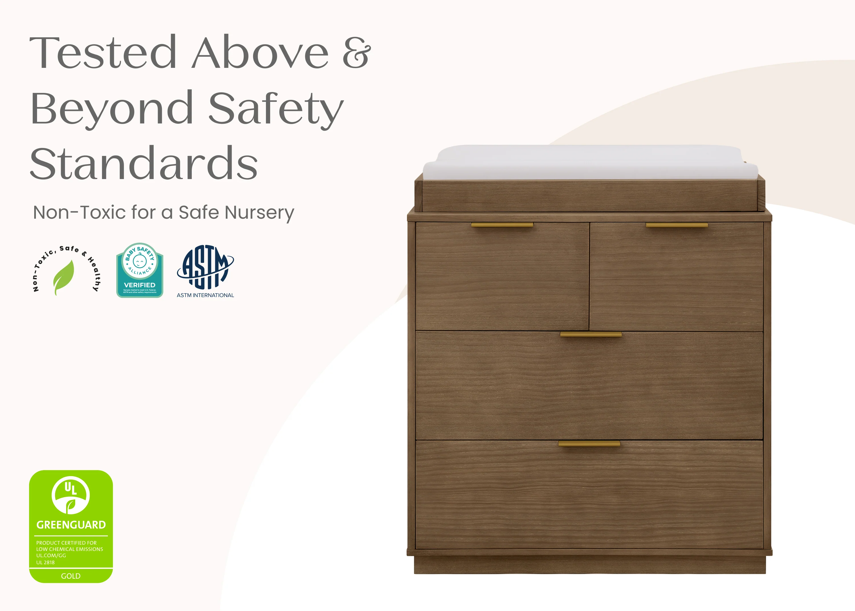 Forever 4 Drawer Dresser with Changing Top and Interlocking Drawers - Naturals Collection - Image 92