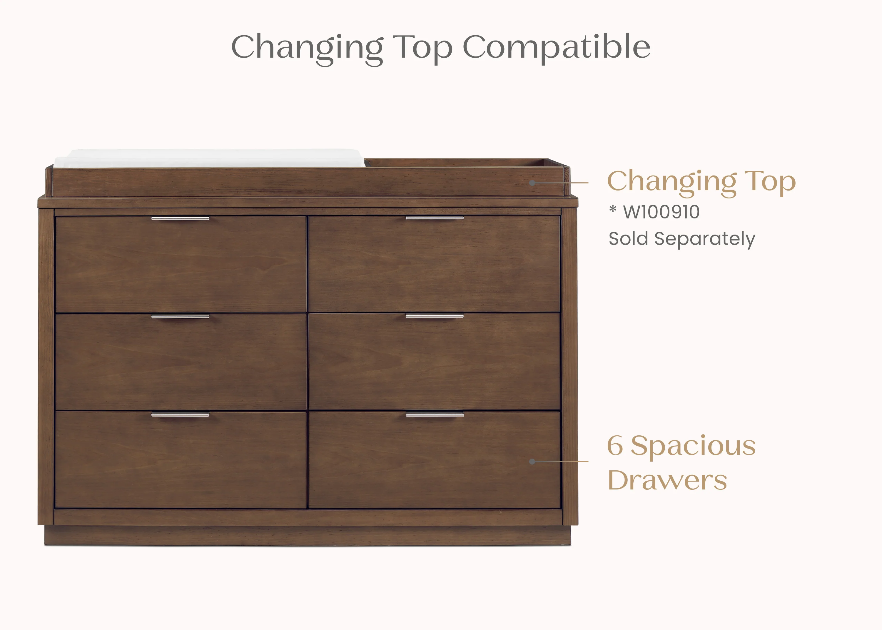 Forever 6 Drawer Dresser with Interlocking Drawers - Naturals Collection - Image 17