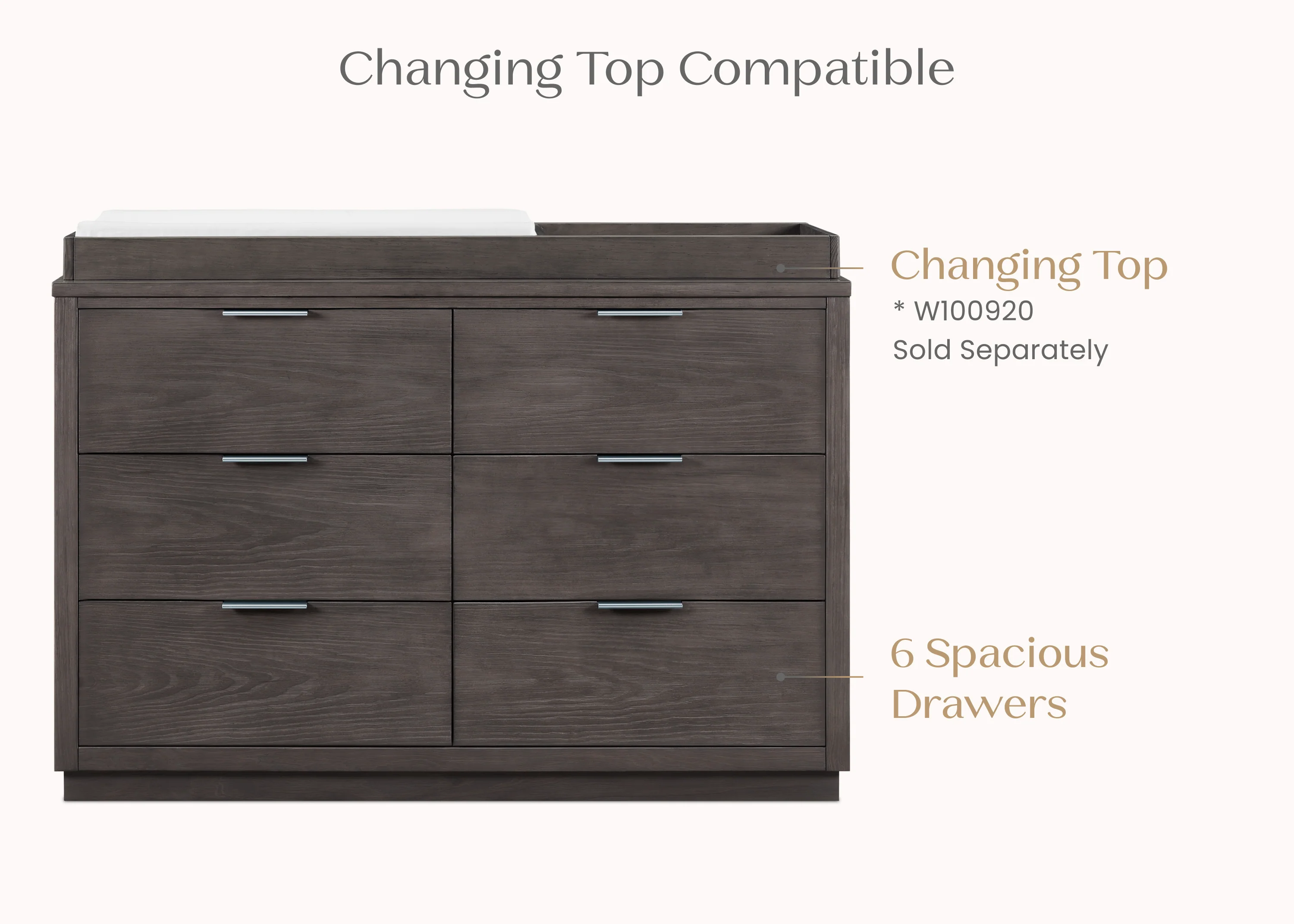 Forever 6 Drawer Dresser with Interlocking Drawers - Naturals Collection - Image 31