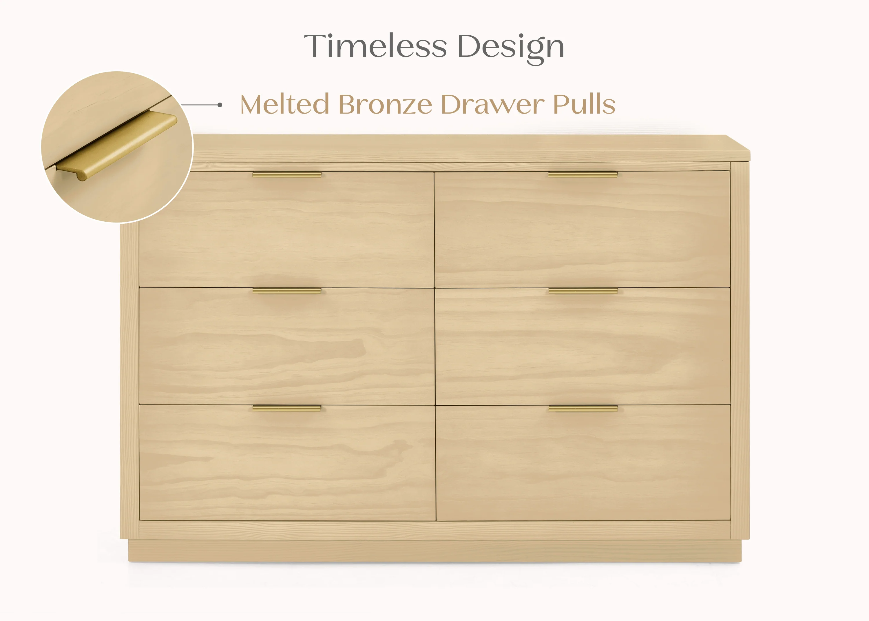 Forever 6 Drawer Dresser with Interlocking Drawers - Naturals Collection - Image 50