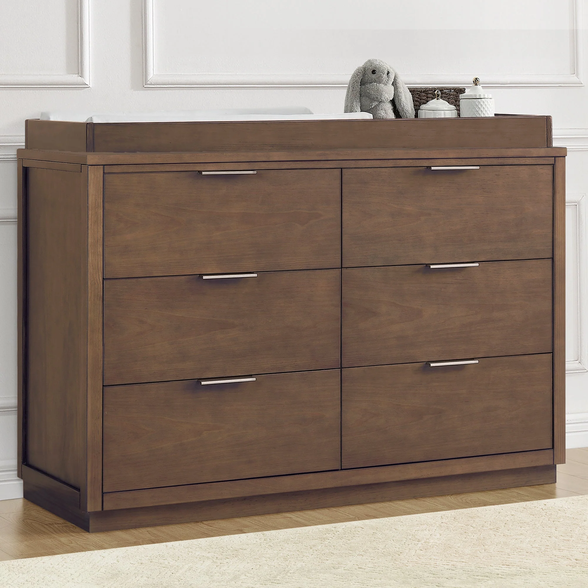 Forever 6 Drawer Dresser with Changing Top and Interlocking Drawers - Naturals Collection - Image 9
