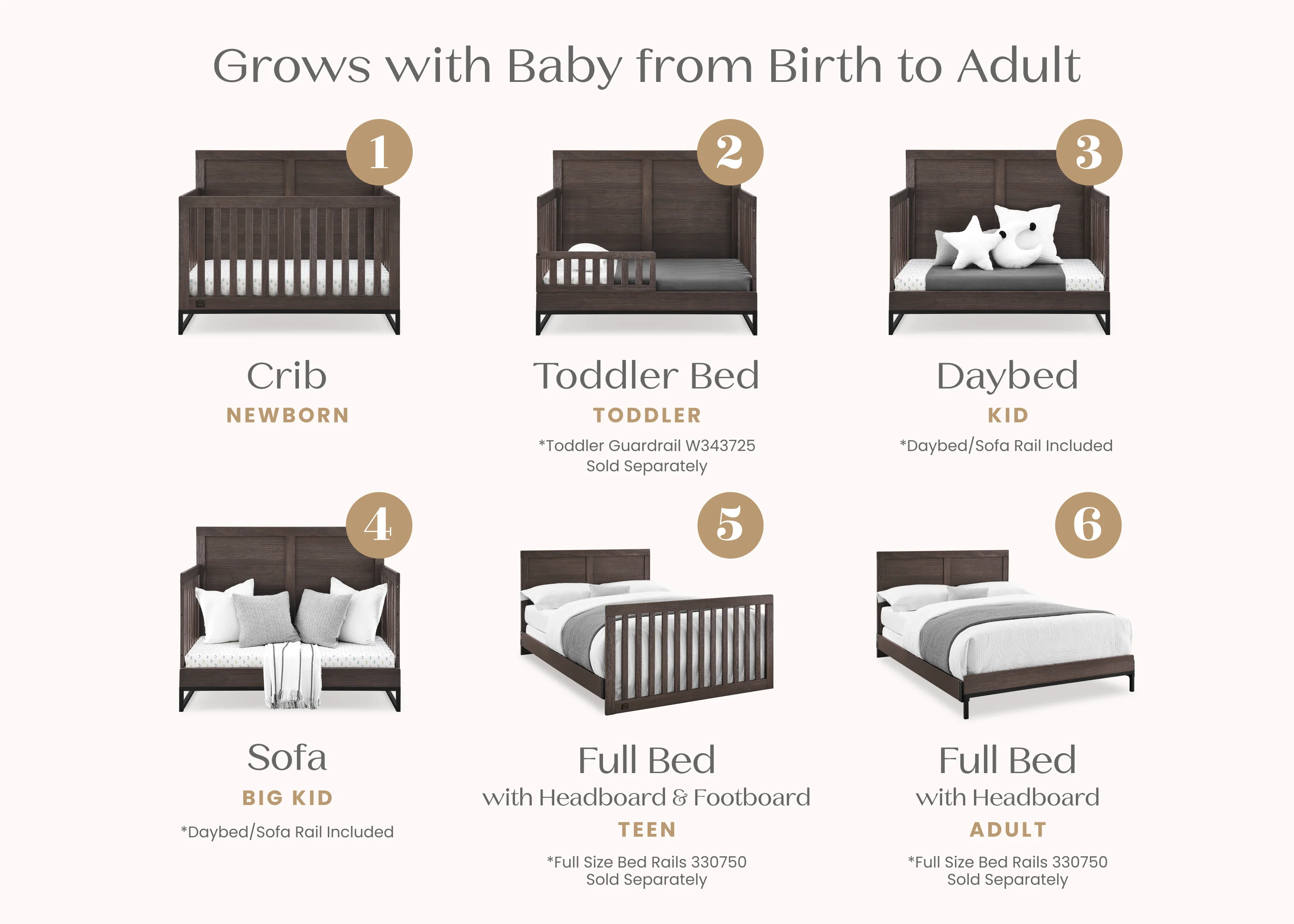 Foundry 6-in-1 Convertible Crib - Image 3
