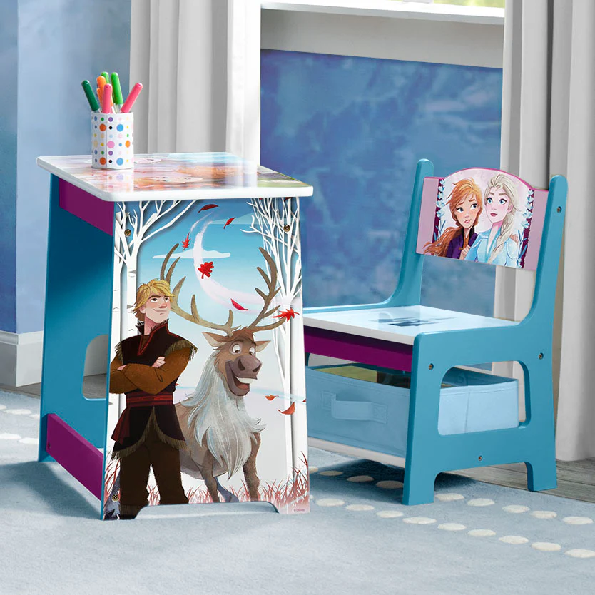 Frozen II Kids Wood Desk and Chair Set - Image 5