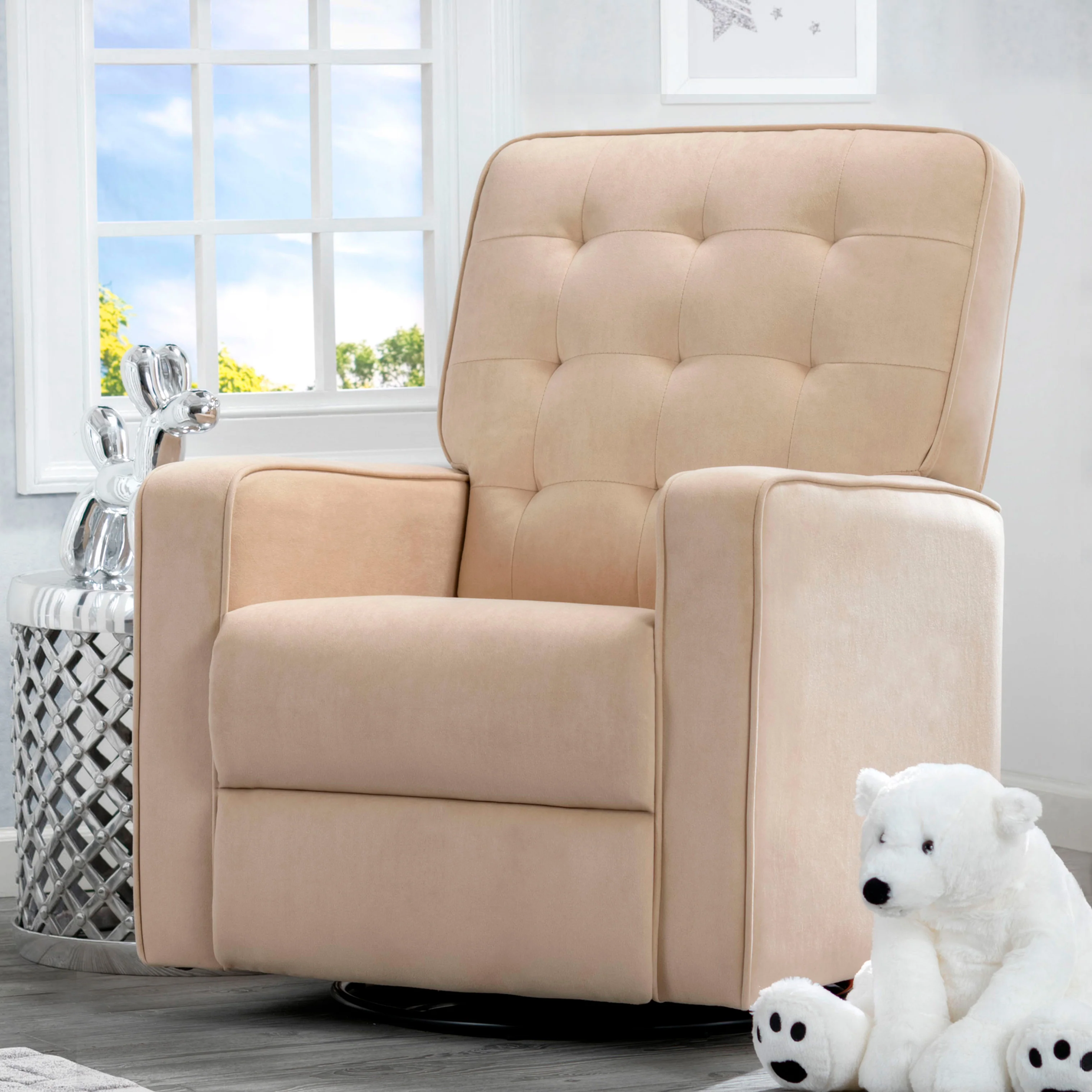 Gavin Nursery Glider Swivel Recliner Featuring LiveSmart Fabric by Culp - Image 17