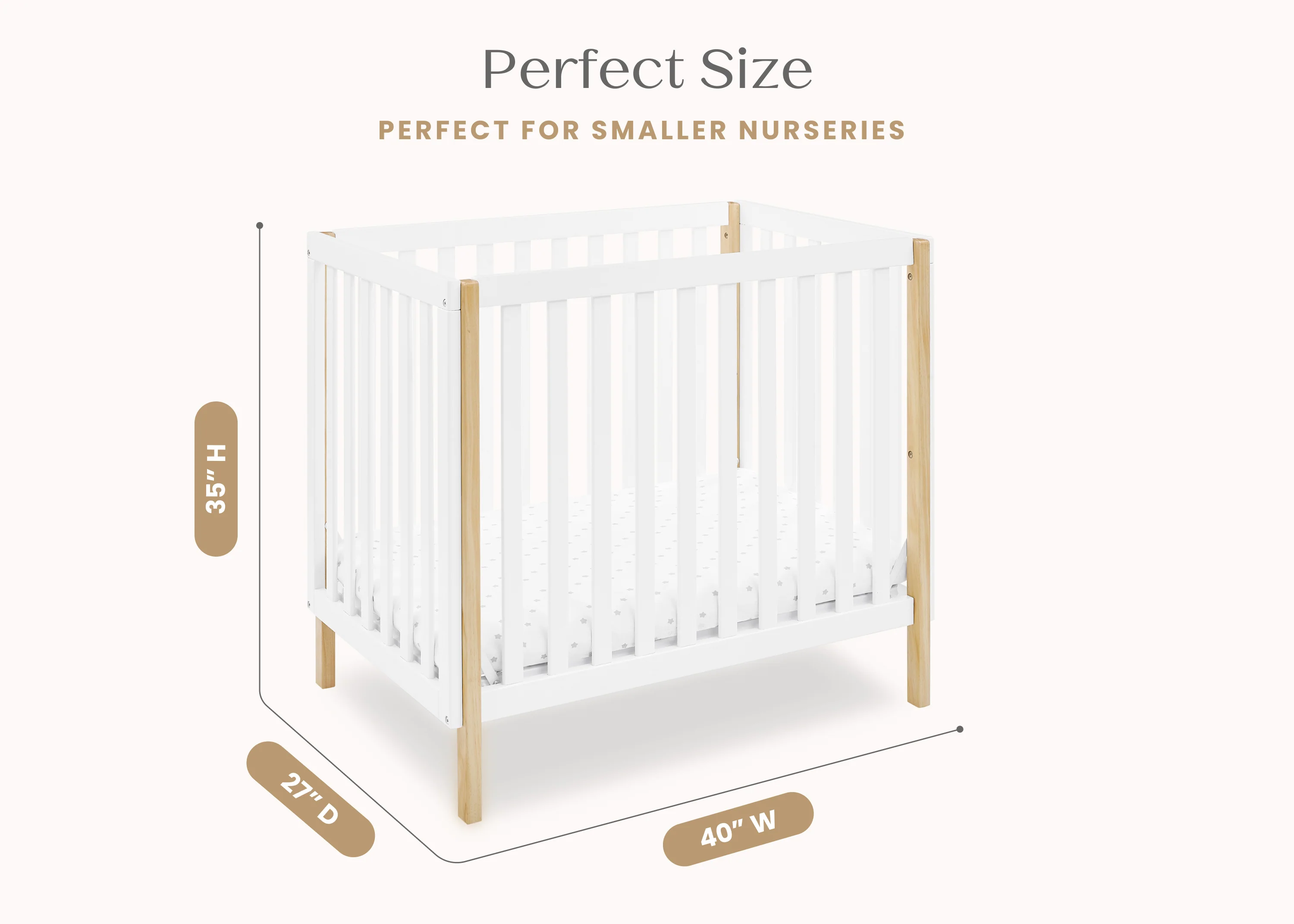 Gio Mini Crib with 2.75-Inch Mattress - Image 7