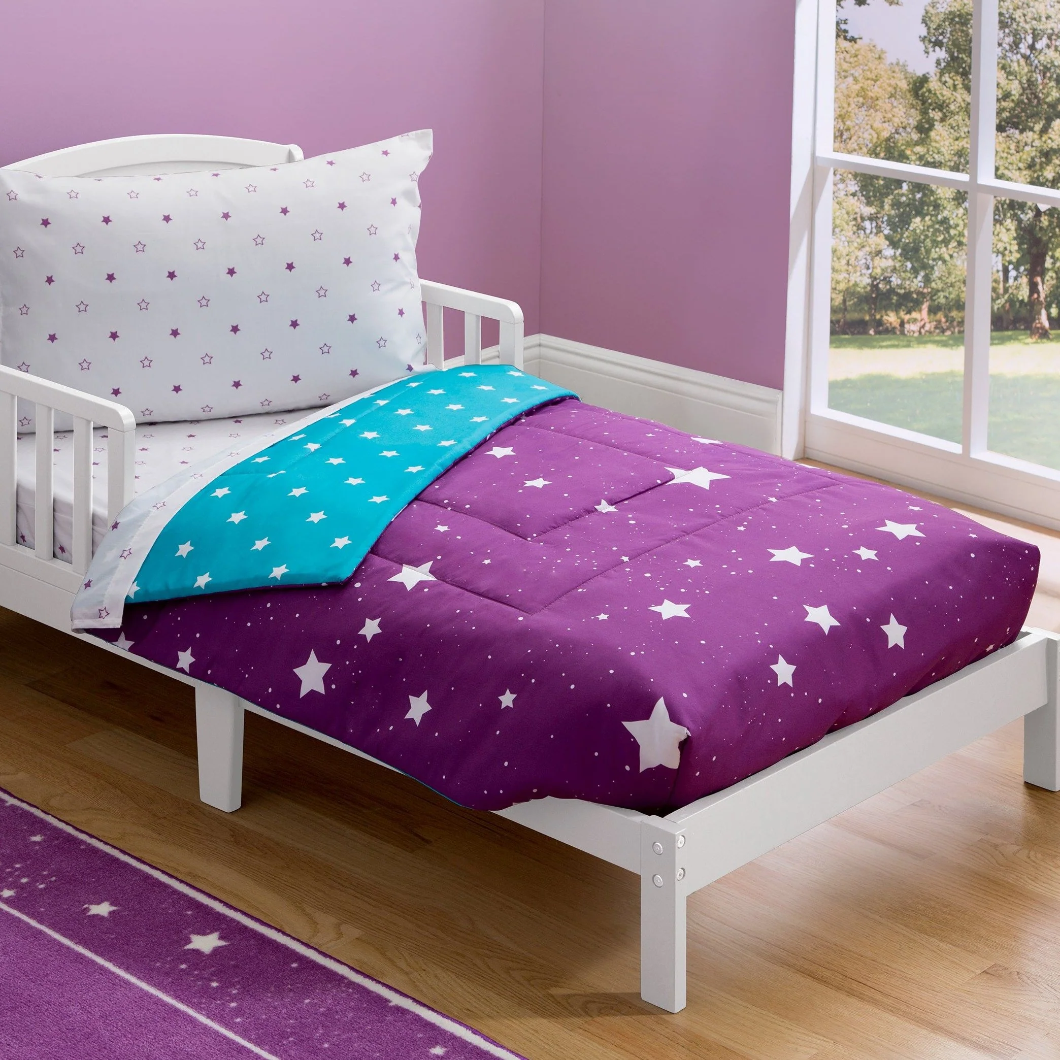 Girls 4-Piece Toddler Bedding Set - Image 9