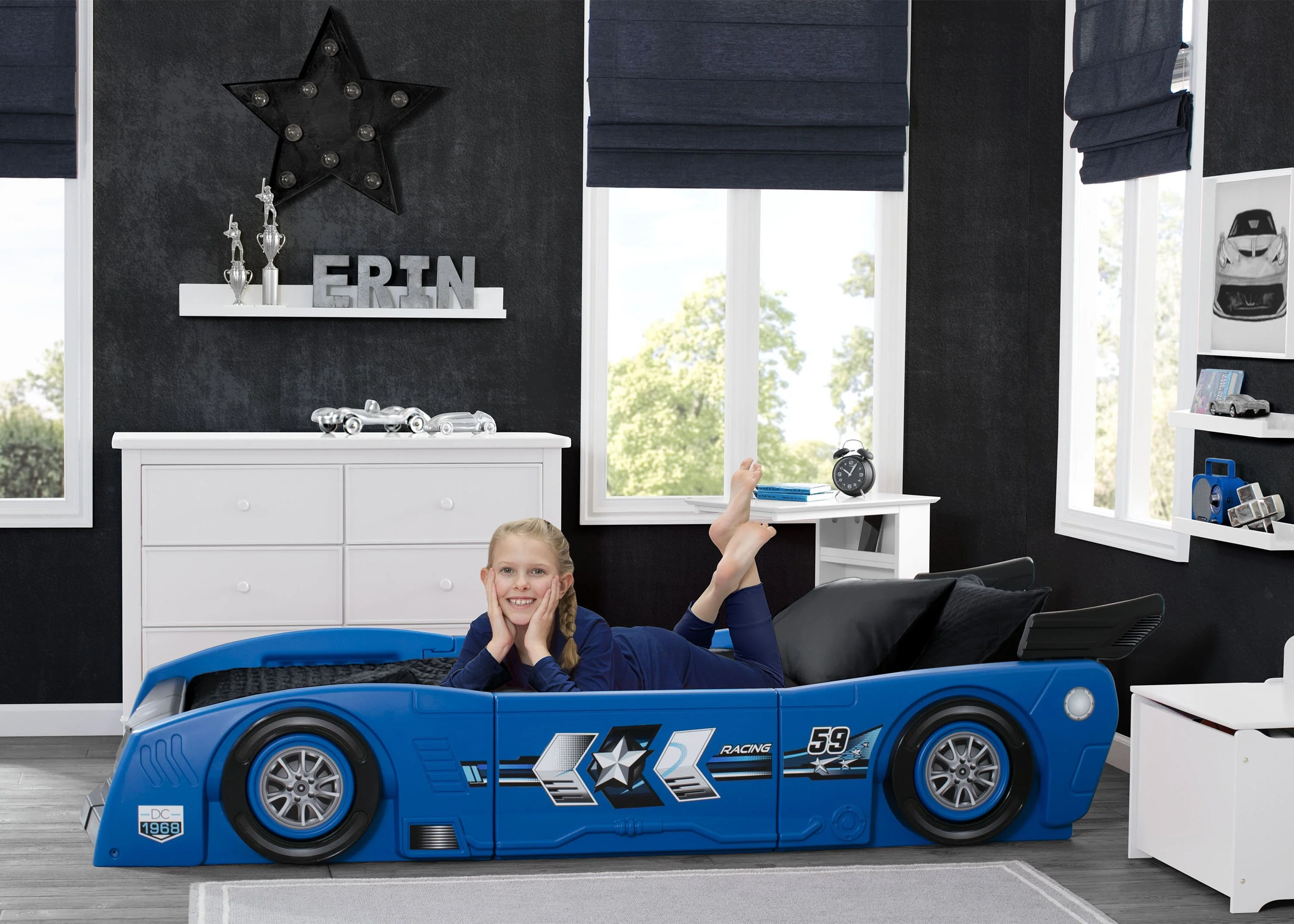 Grand Prix Race Car Toddler-to-Twin Bed - Image 12