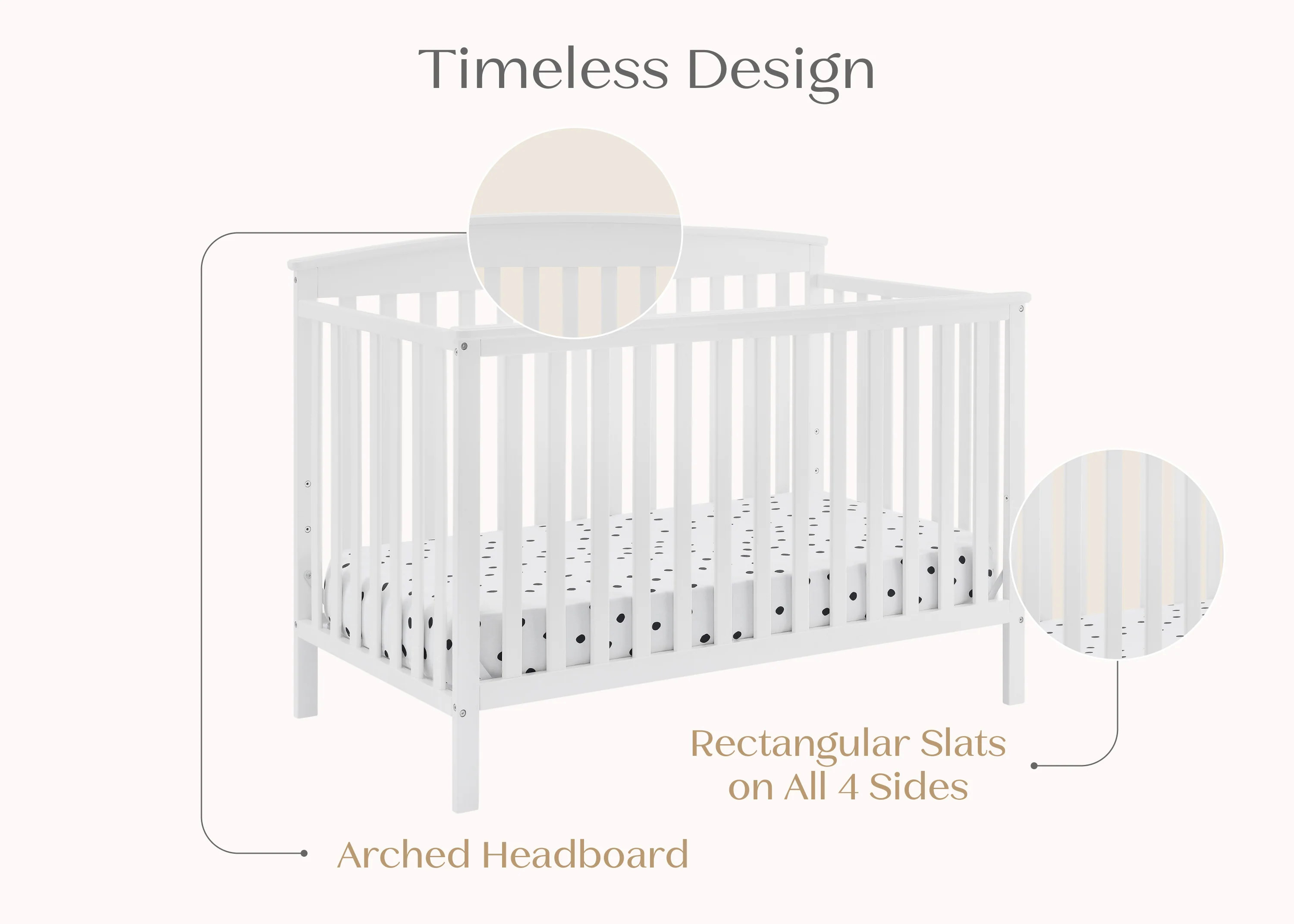 Hanover 6-in-1 Convertible Baby Crib - Image 23
