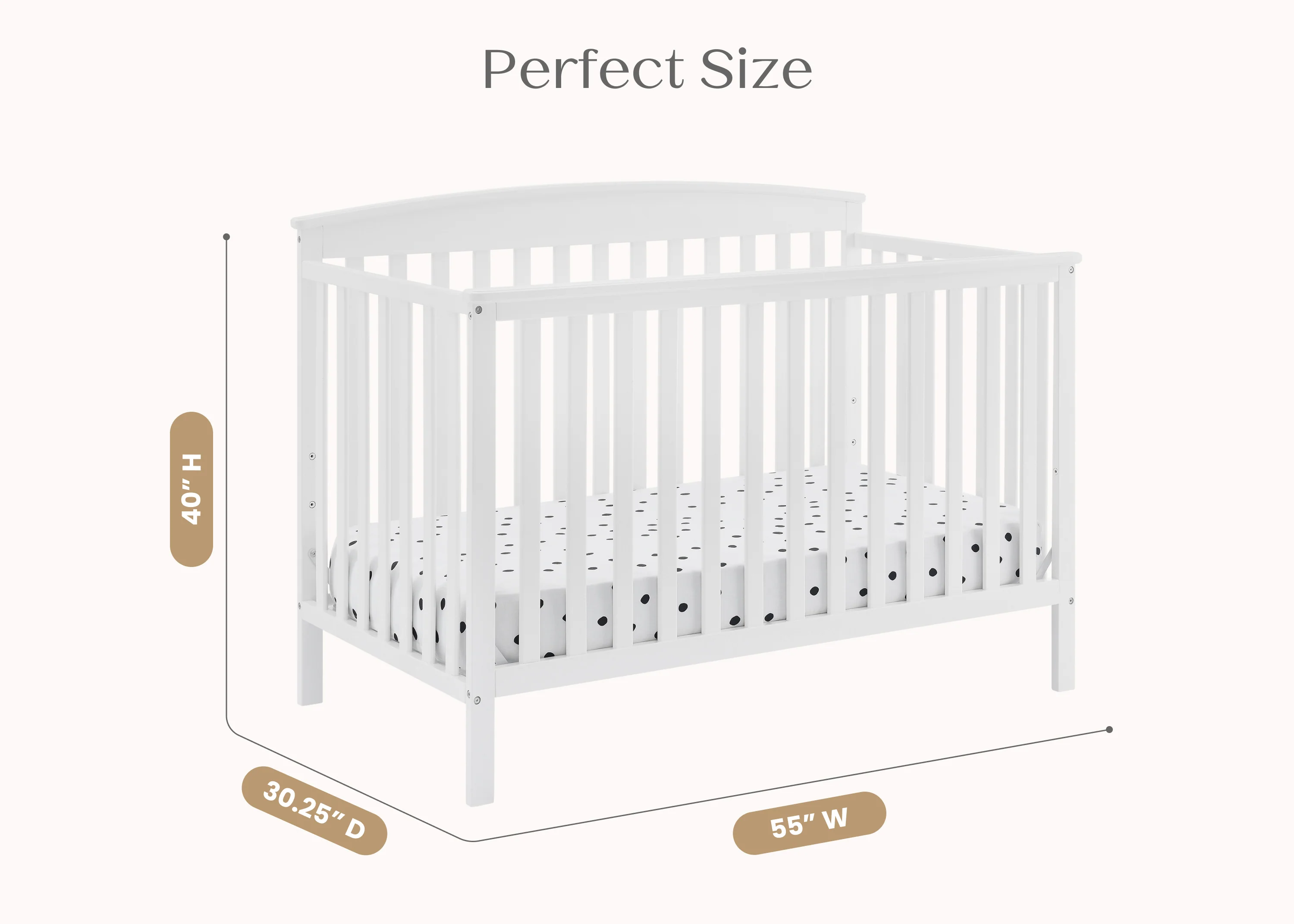 Hanover 6-in-1 Convertible Baby Crib - Image 24