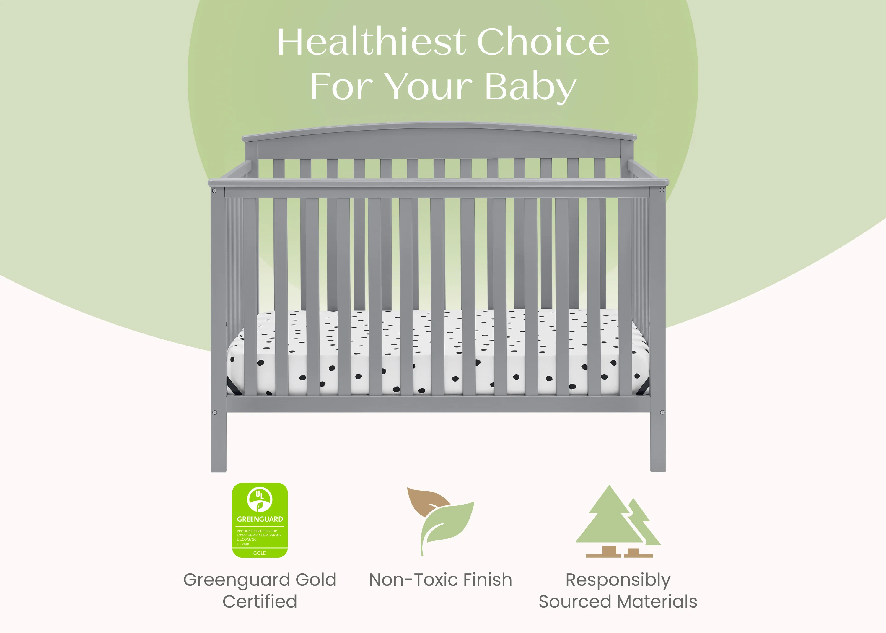 Hanover 6-in-1 Convertible Baby Crib - Image 4