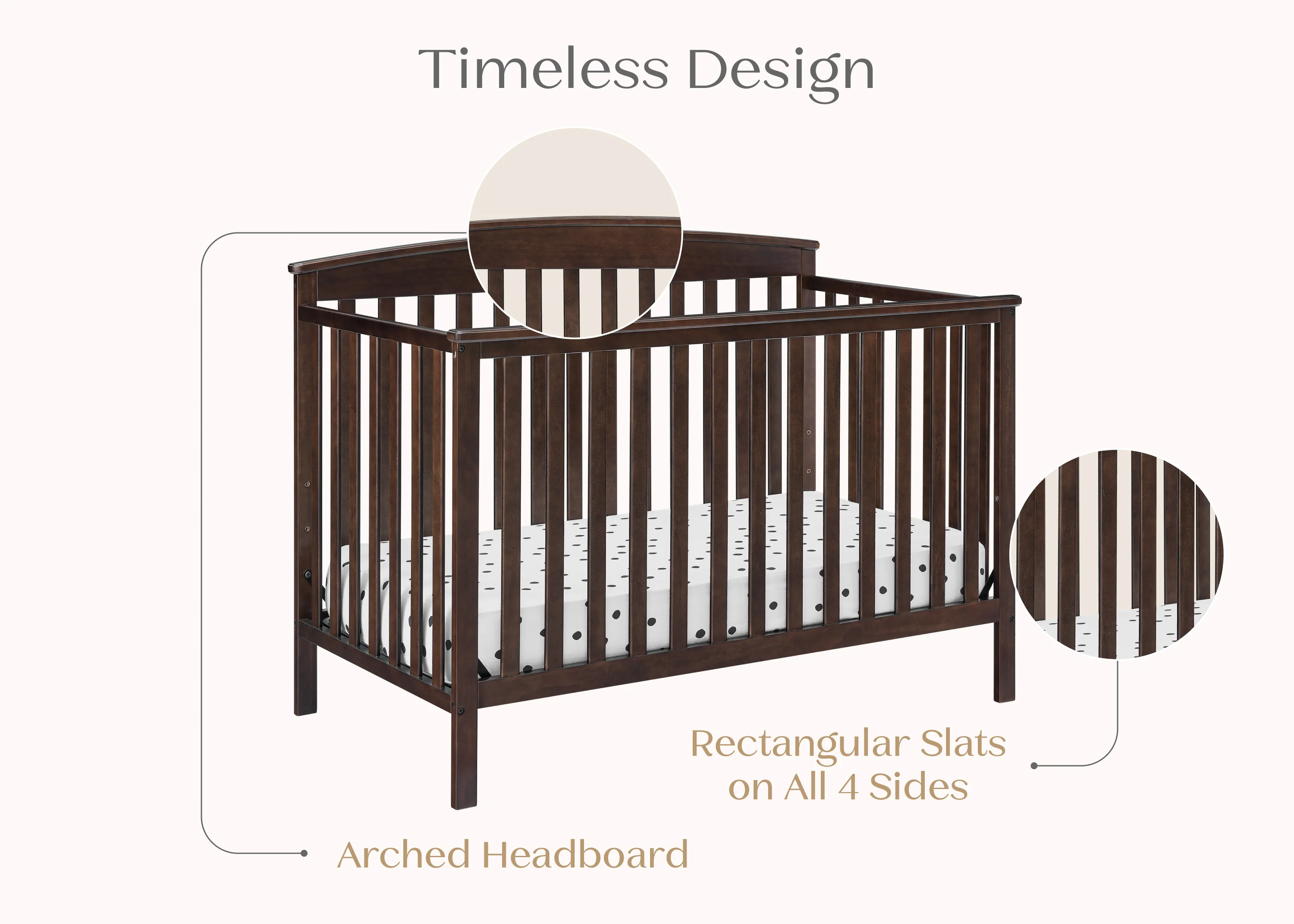 Hanover 6-in-1 Convertible Baby Crib - Image 40