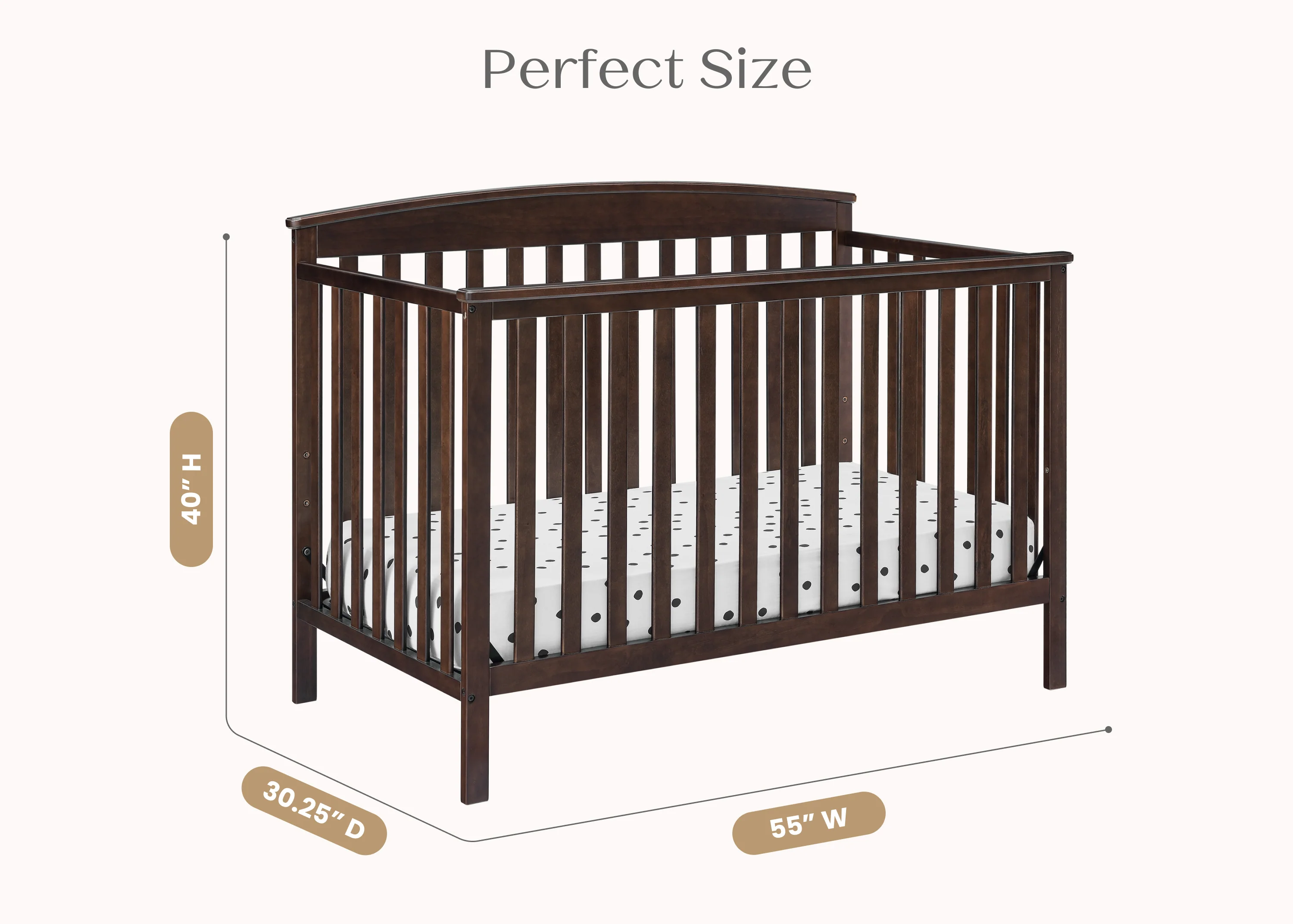 Hanover 6-in-1 Convertible Baby Crib - Image 41